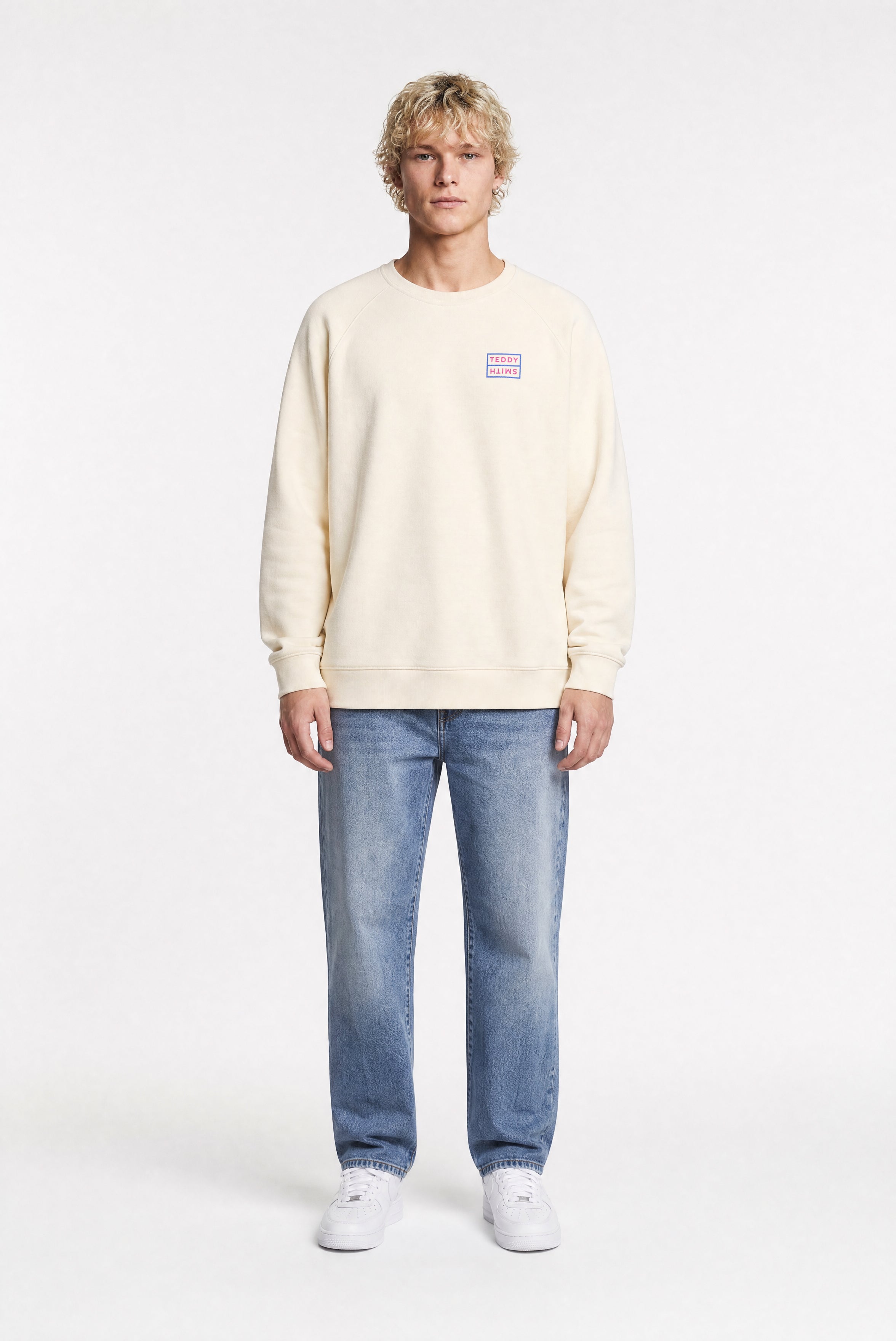 Teddy Smith S-Argos RC sweat homme Cream imprimé dos