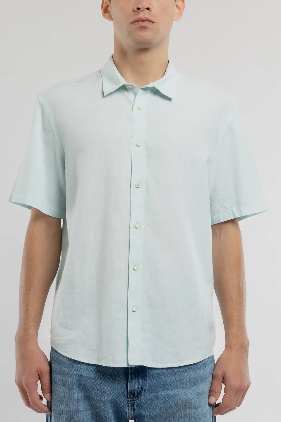 Teddy Smith C-Pietro MC chemise menthol lin coton