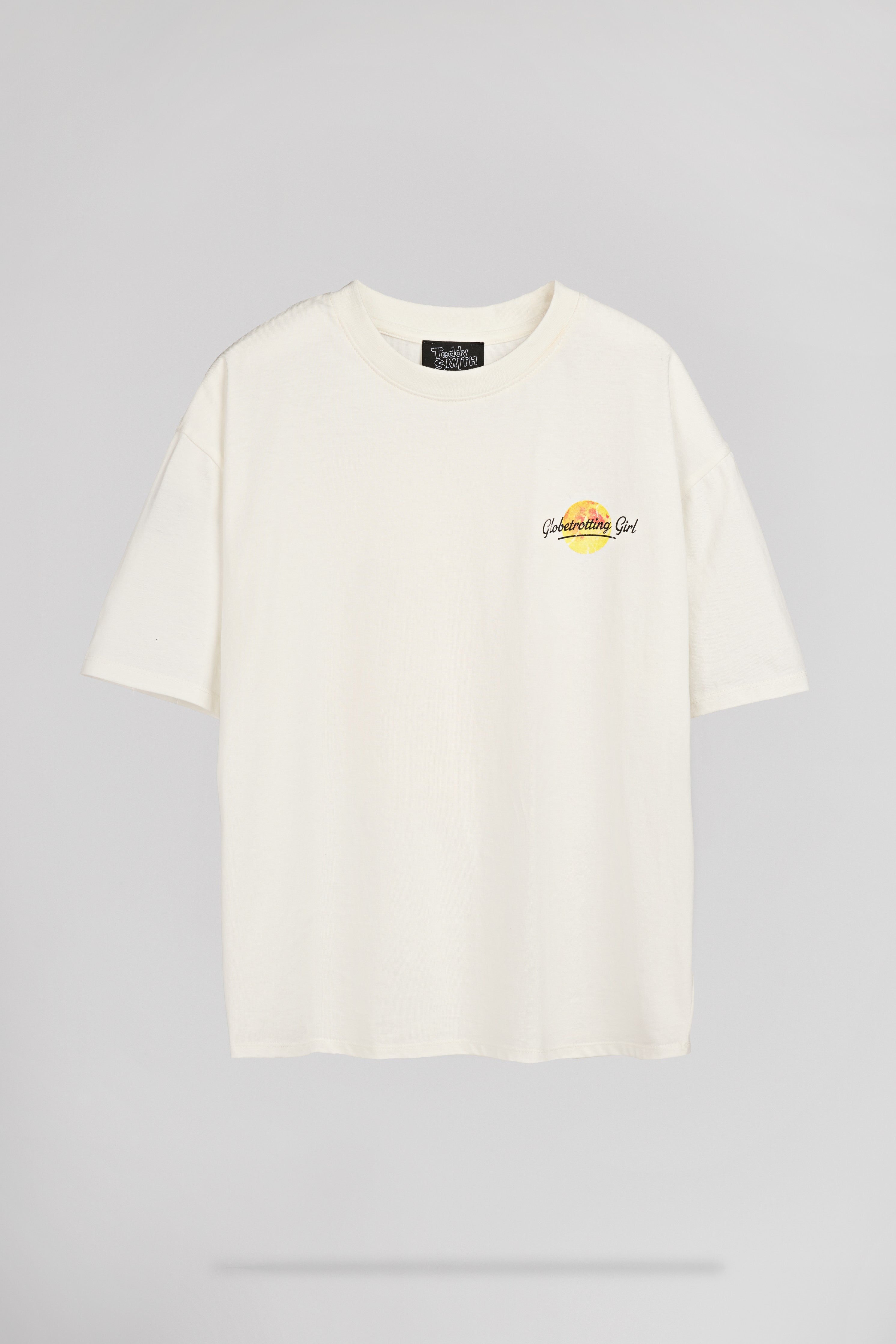 Teddy Smith T-Vibes MC Middle White t-shirt oversize blanc femme