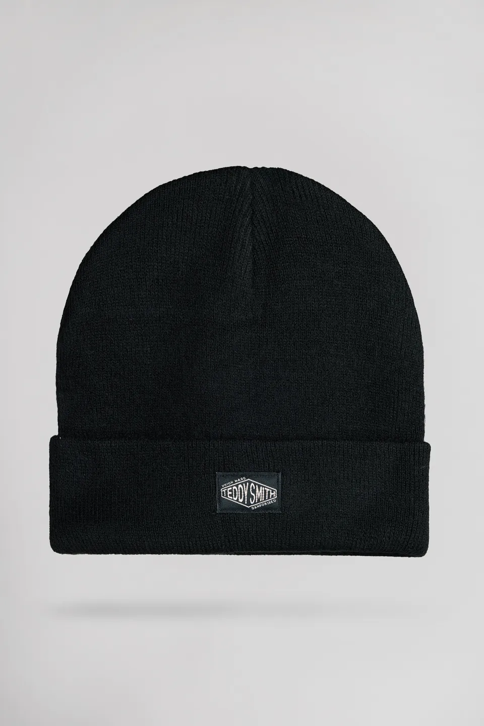 Teddy Smith B-Neo bonnet noir côtelé taille unique
