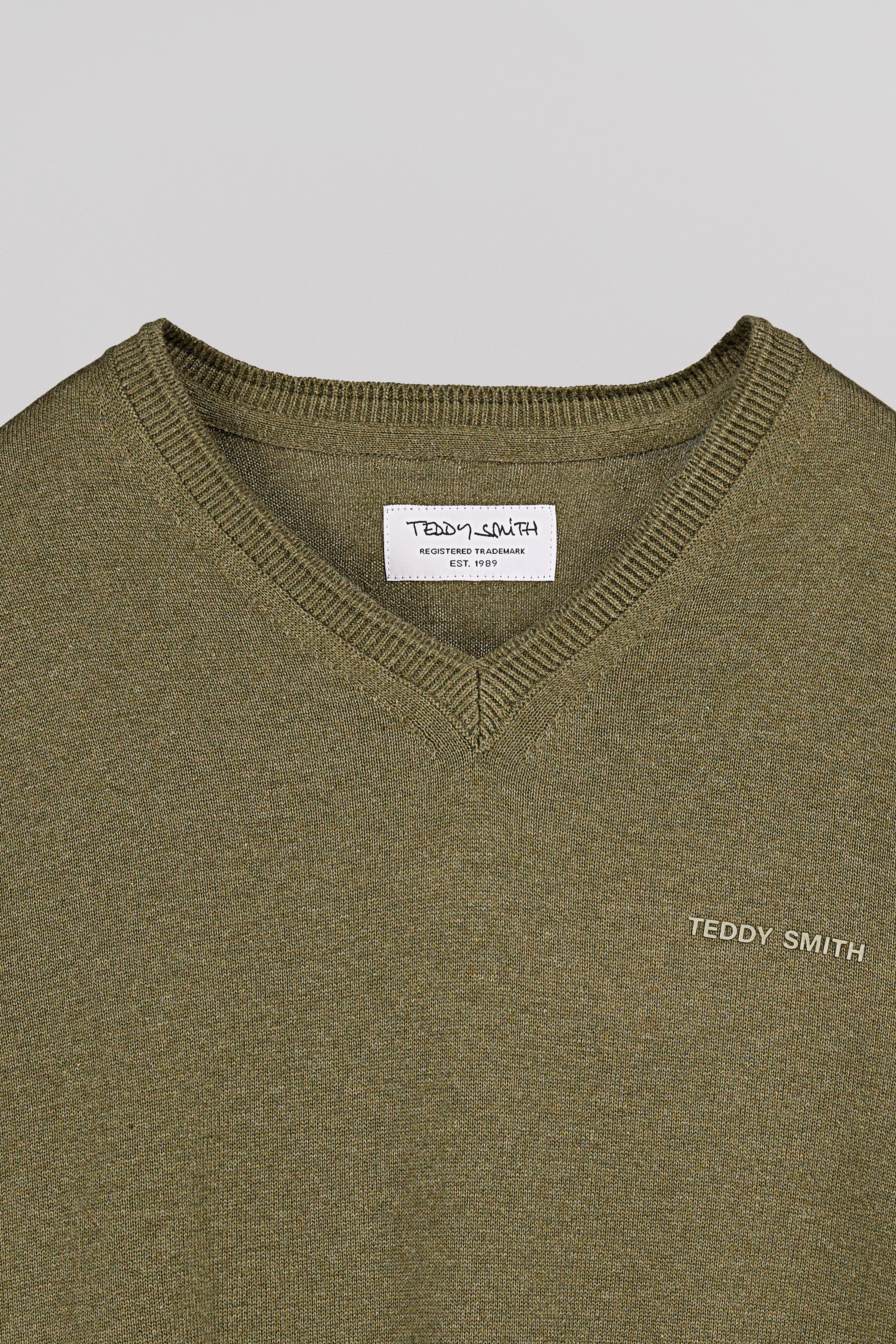 Teddy Smith Pulser 4 pull col V Dusty Kaki Chiné