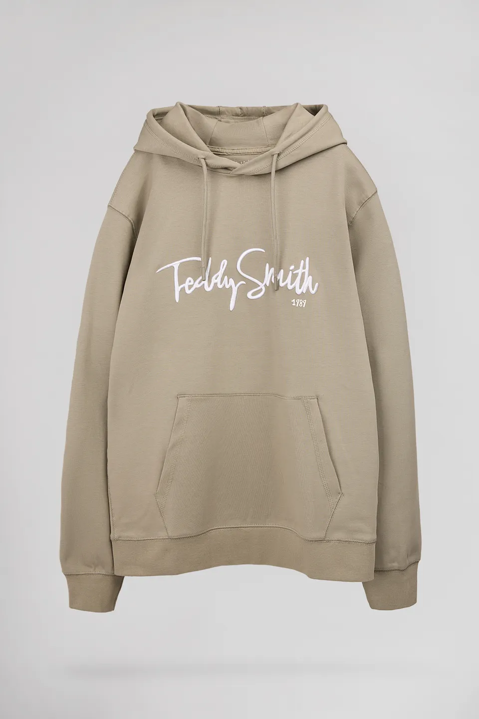 Teddy Smith S-Evry Hoody sweat capuche kaki brossé