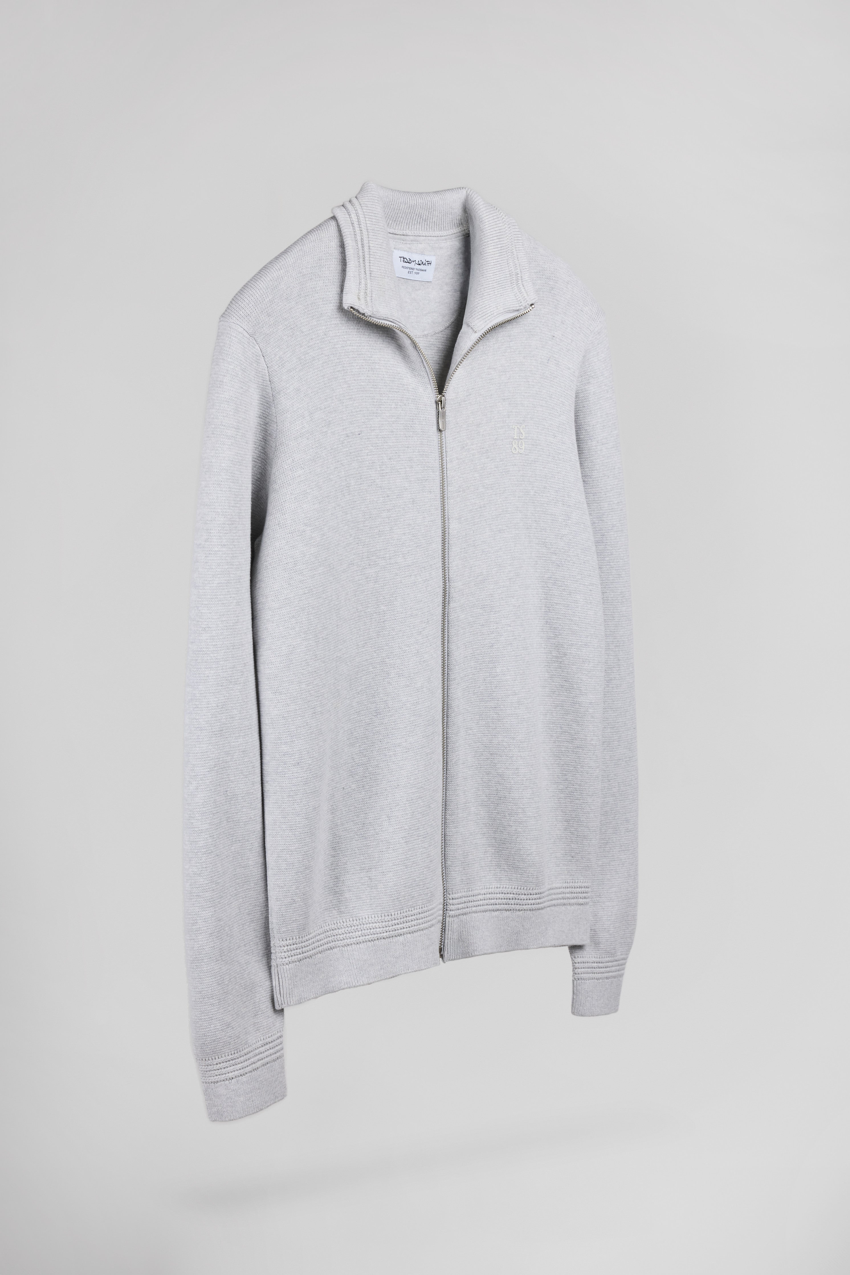 Teddy Smith G-Ettore 2 gilet zippé white mélange