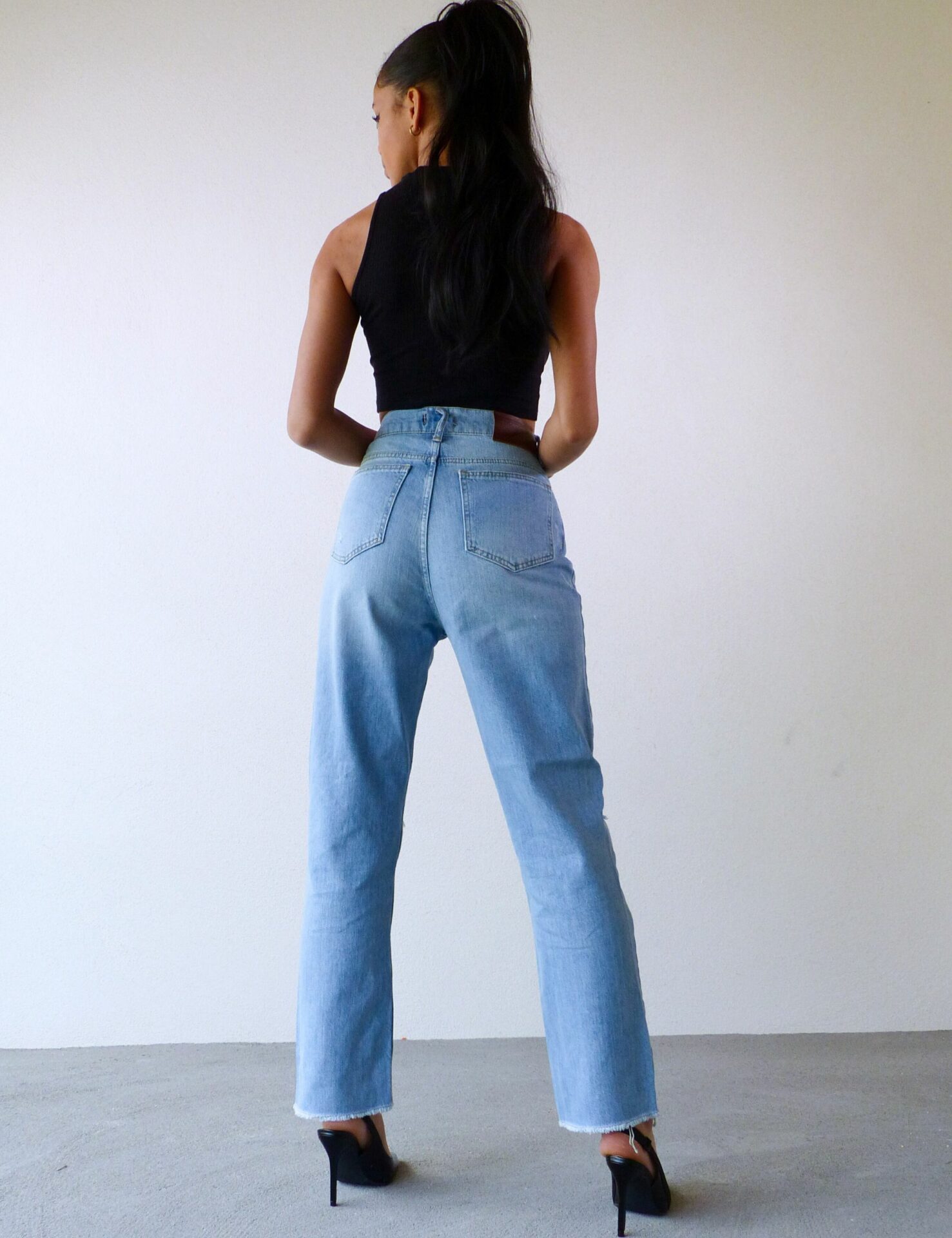 AA Spontané Bohochic Flare jean flare LightBlue taille haute
