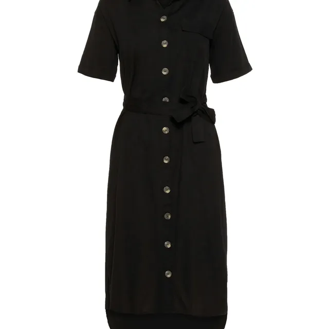 Noisy May robe chemise longue boutonnée à ceinture