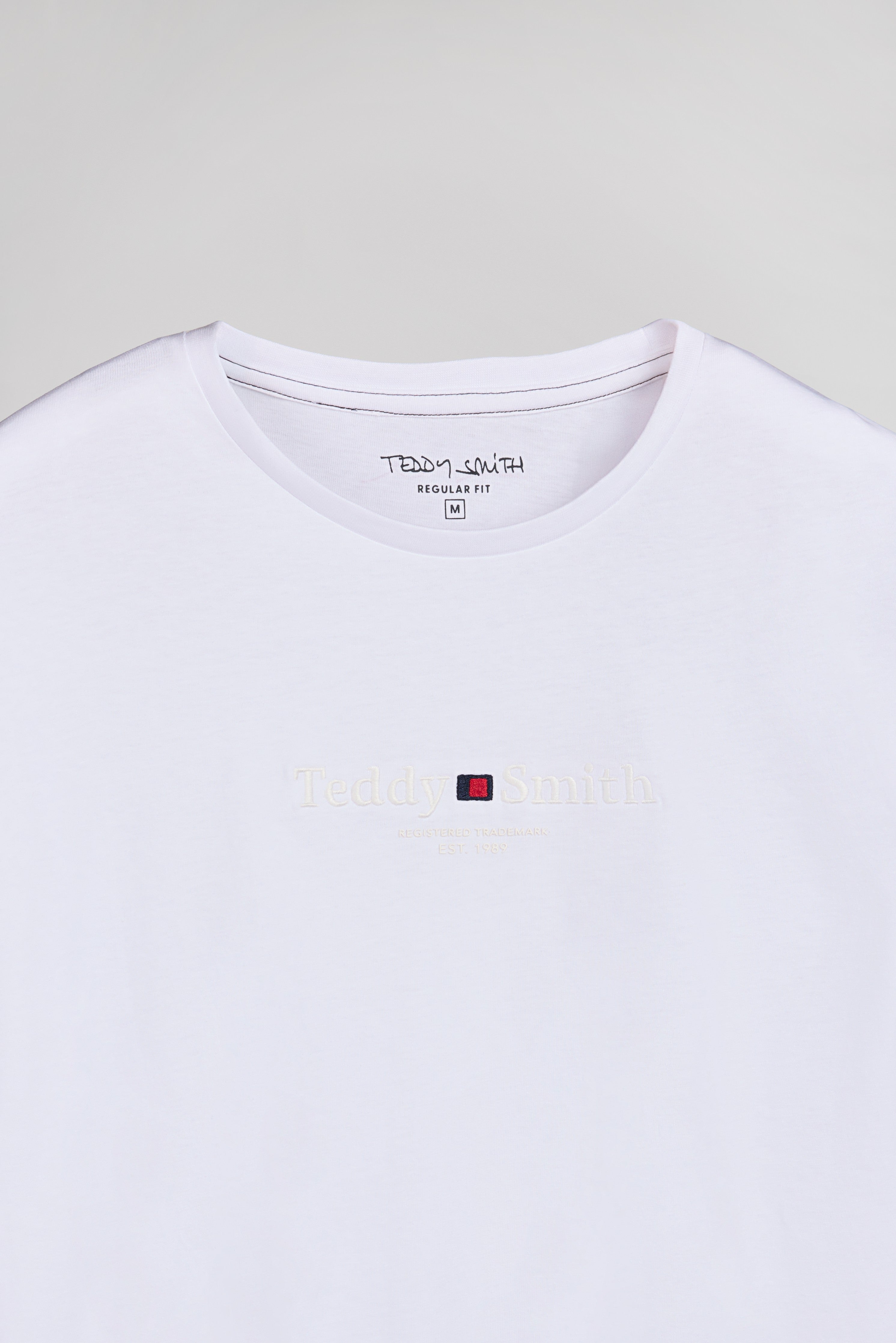 Teddy Smith T-Jim ML t-shirt blanc manches longues coton