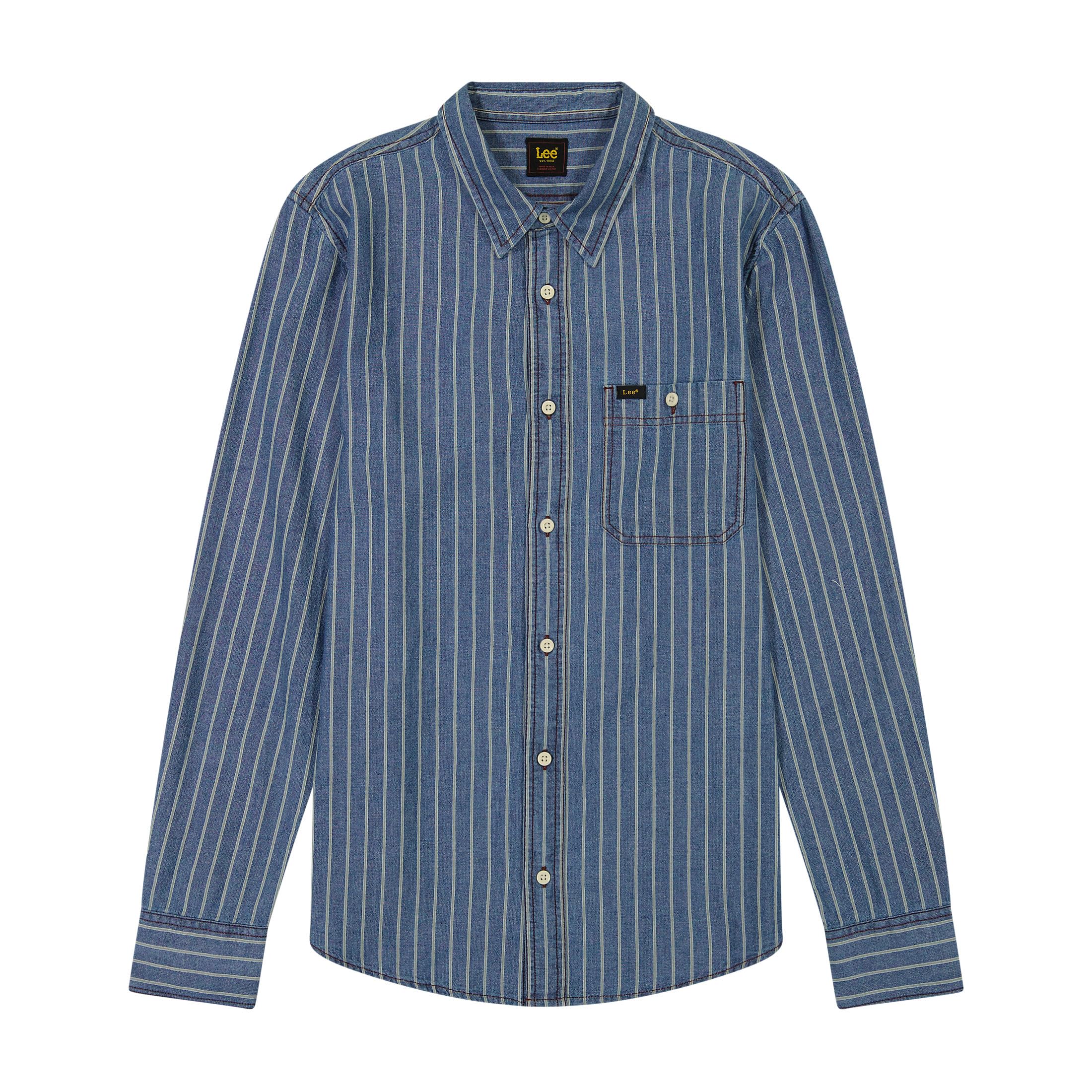 Lee Leesure Shirt chemise homme sauge coton lin