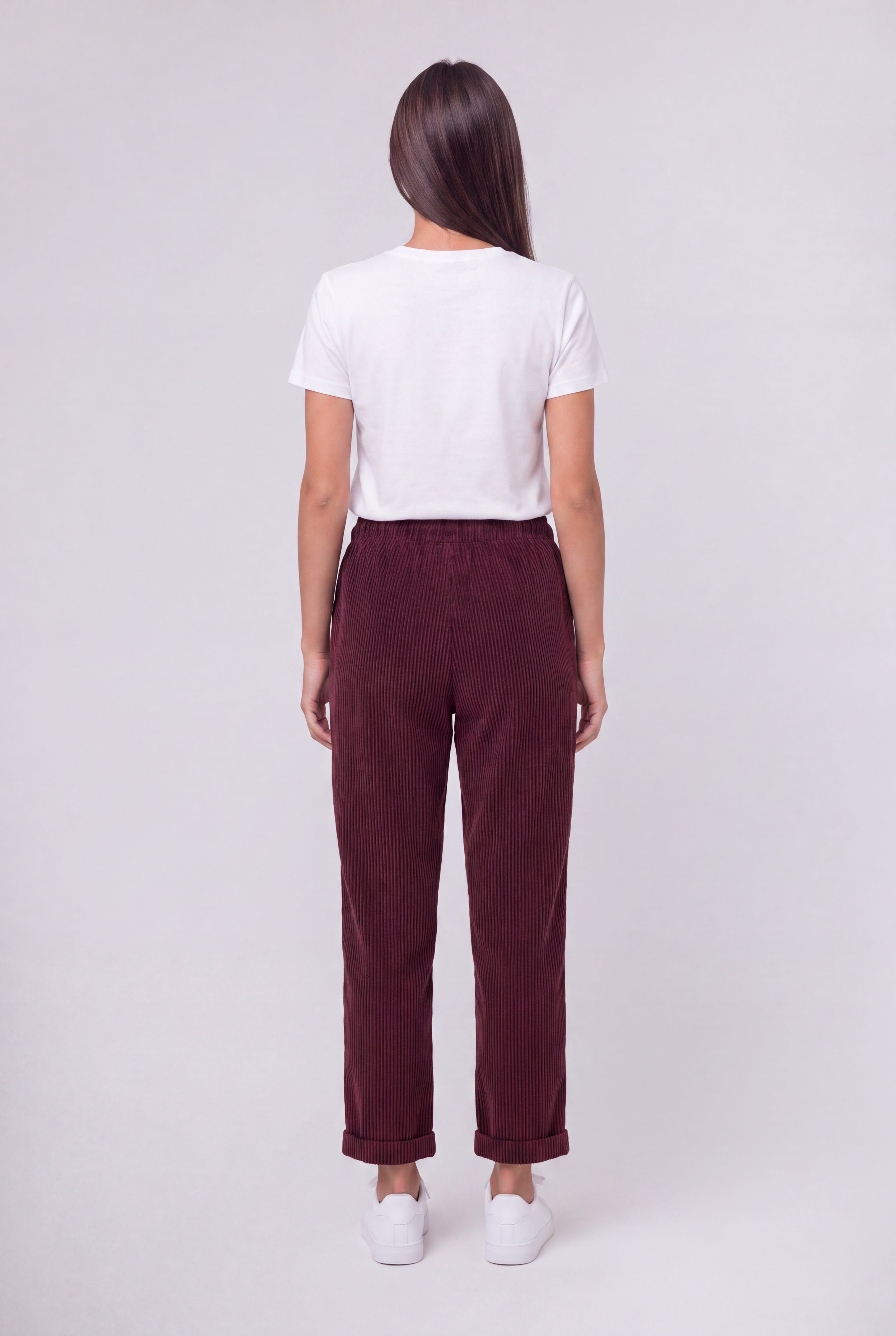 Teddy Velours Bordeaux Fonce pantalon femme velours