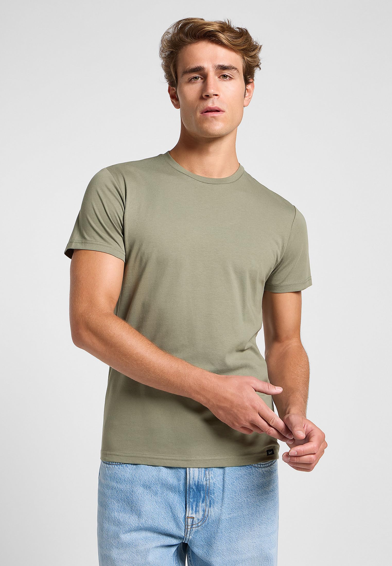Lee Twin Pack Crew T-shirt homme x2 Jade Forest coupe ajustée