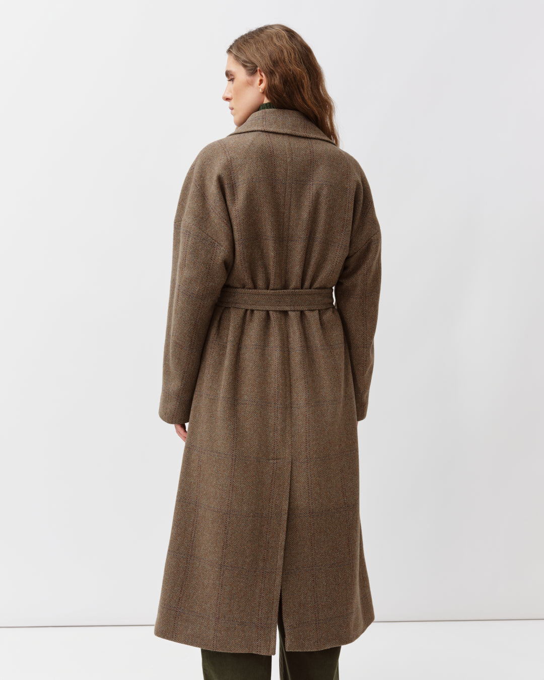 Diega Mingo manteau camel aqua prune ceinturé