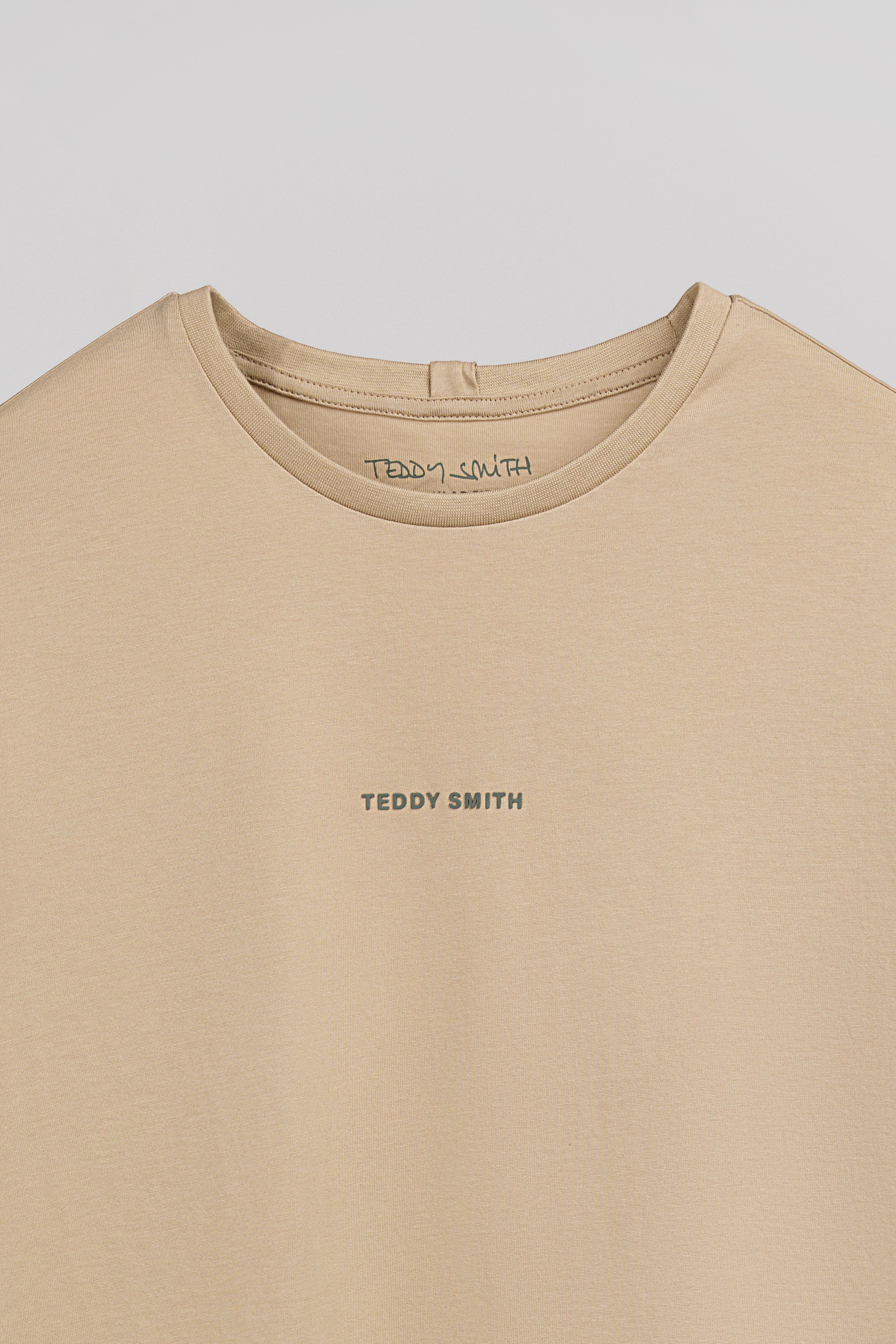 Teddy Smith T-Soy 2 MC t-shirt beige uni coton