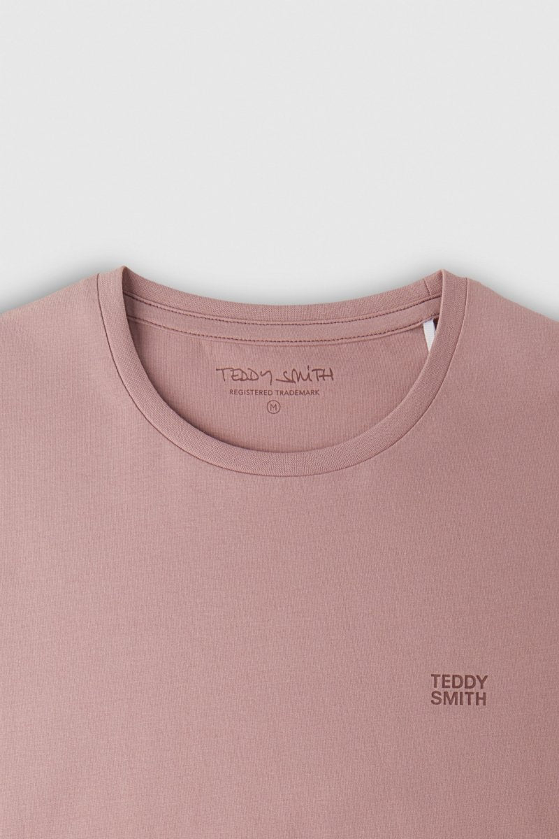 Teddy Smith The Tee 1 t-shirt homme rose bois coton