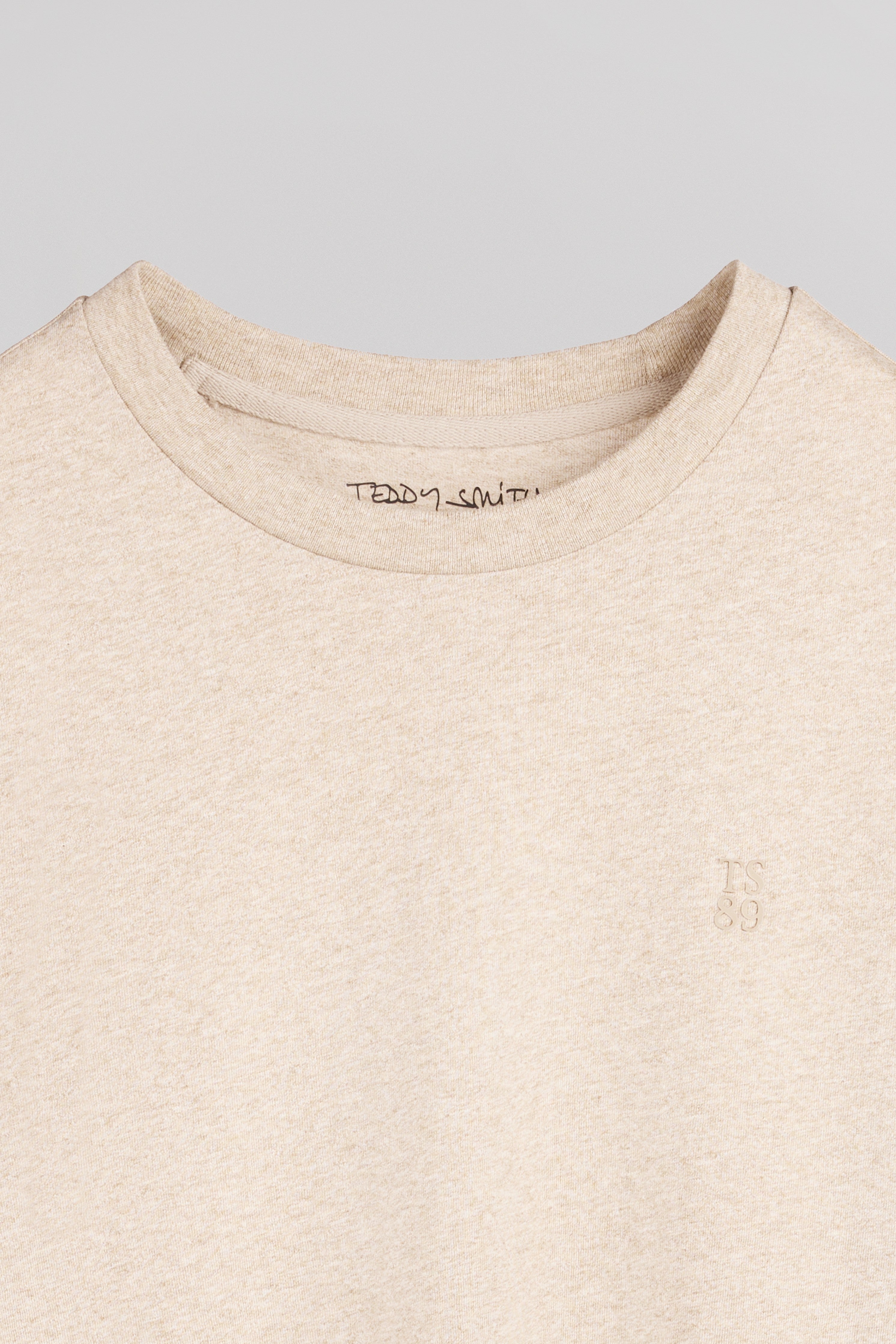 Teddy Smith T-Narvik MC t-shirt homme cream chiné