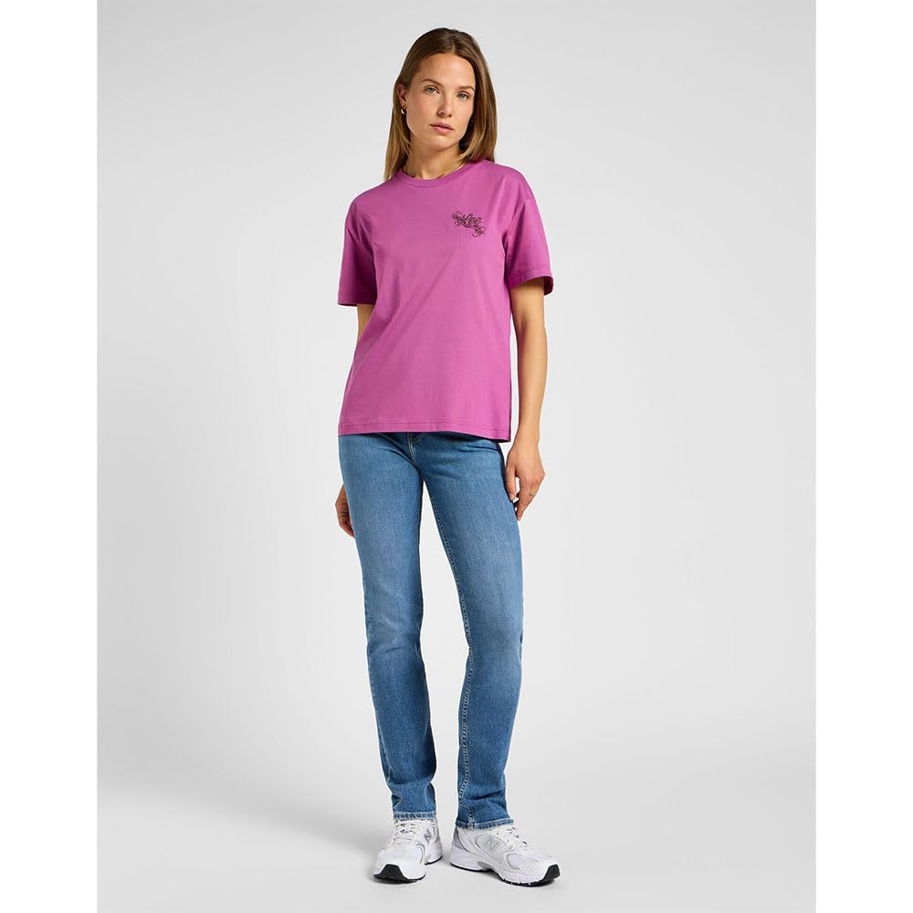 Lee SS Relaxed Graphic Tee t-shirt femme lotus L