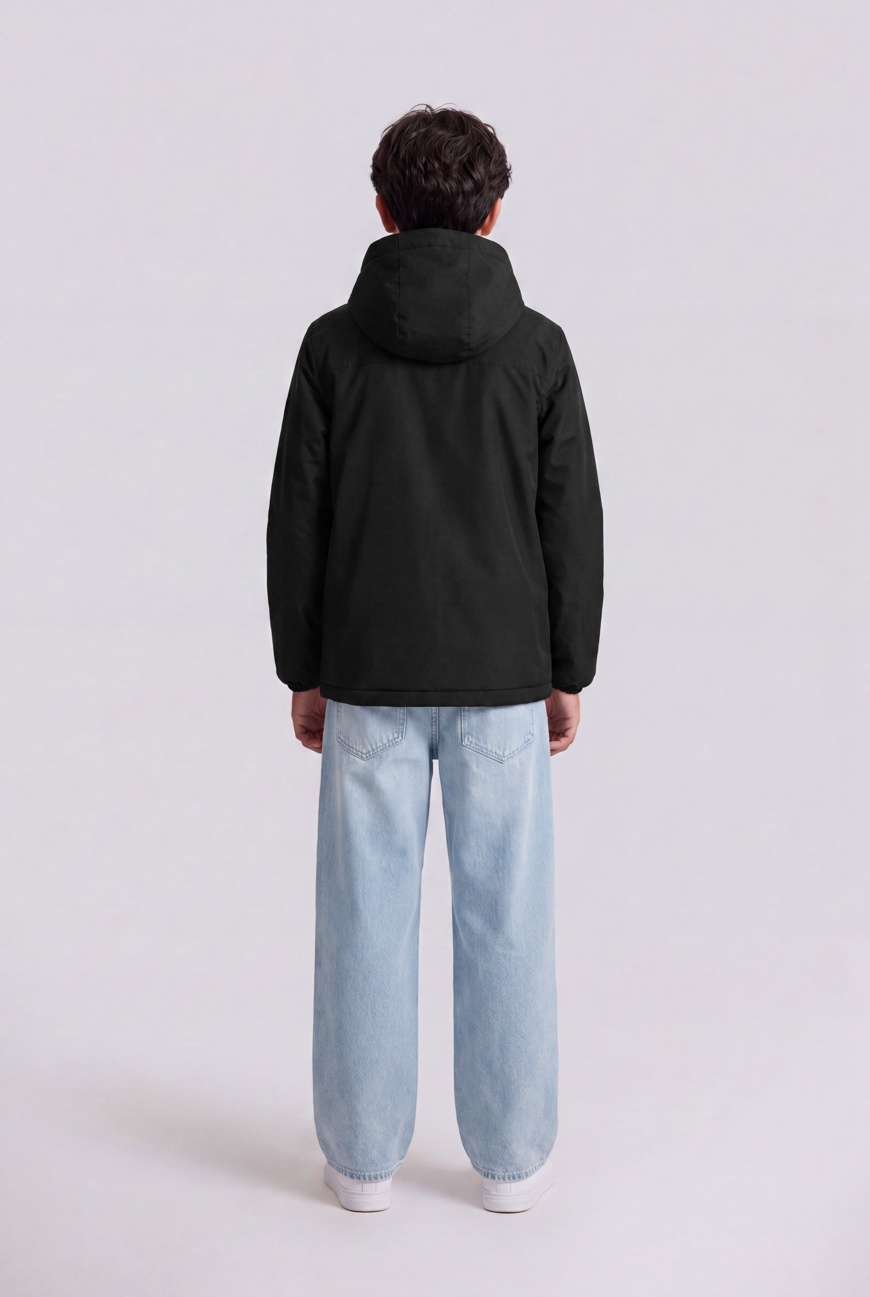 Teddy Smith P-Hanz JR parka garcon noir capuche polaire