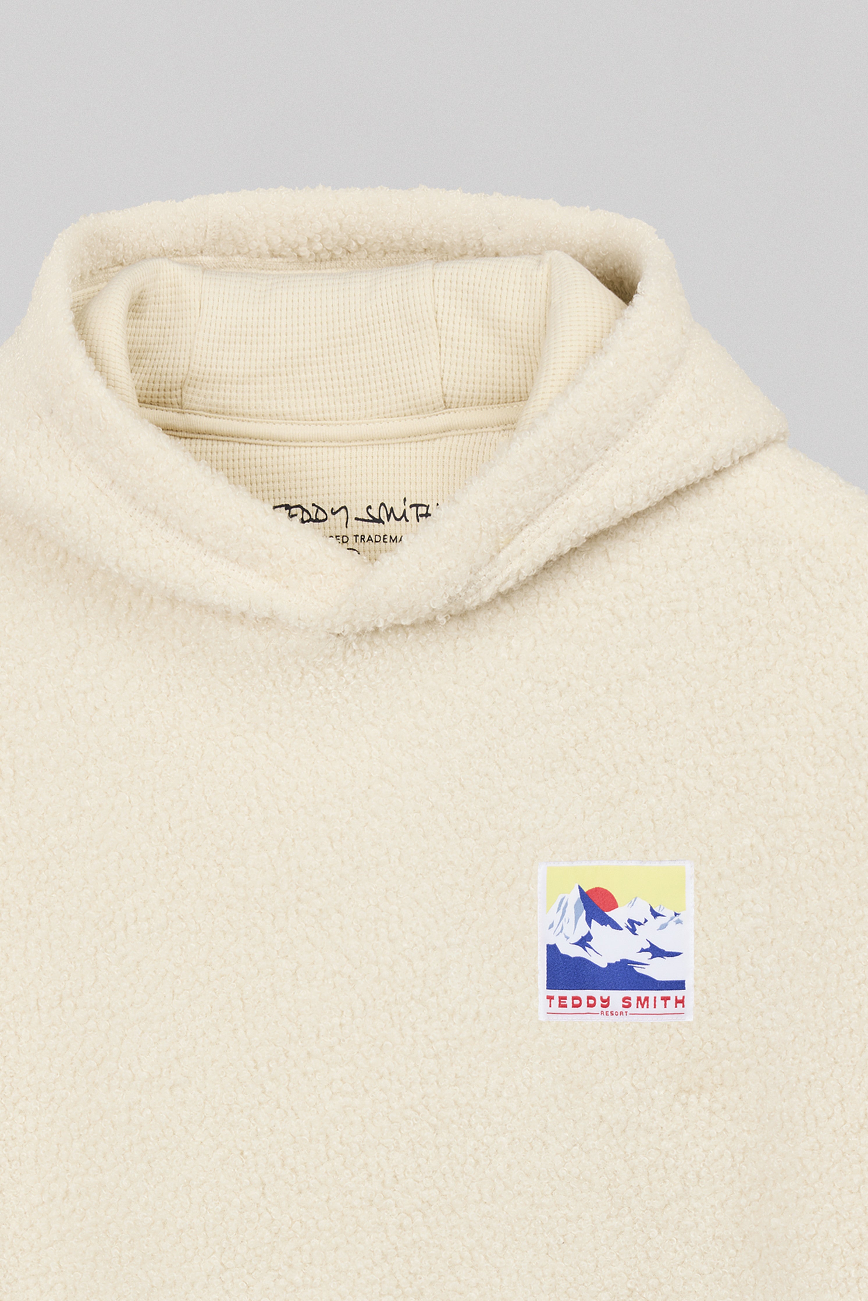 Teddy Smith S-Oft Hoody JR sweat sherpa garçon cream
