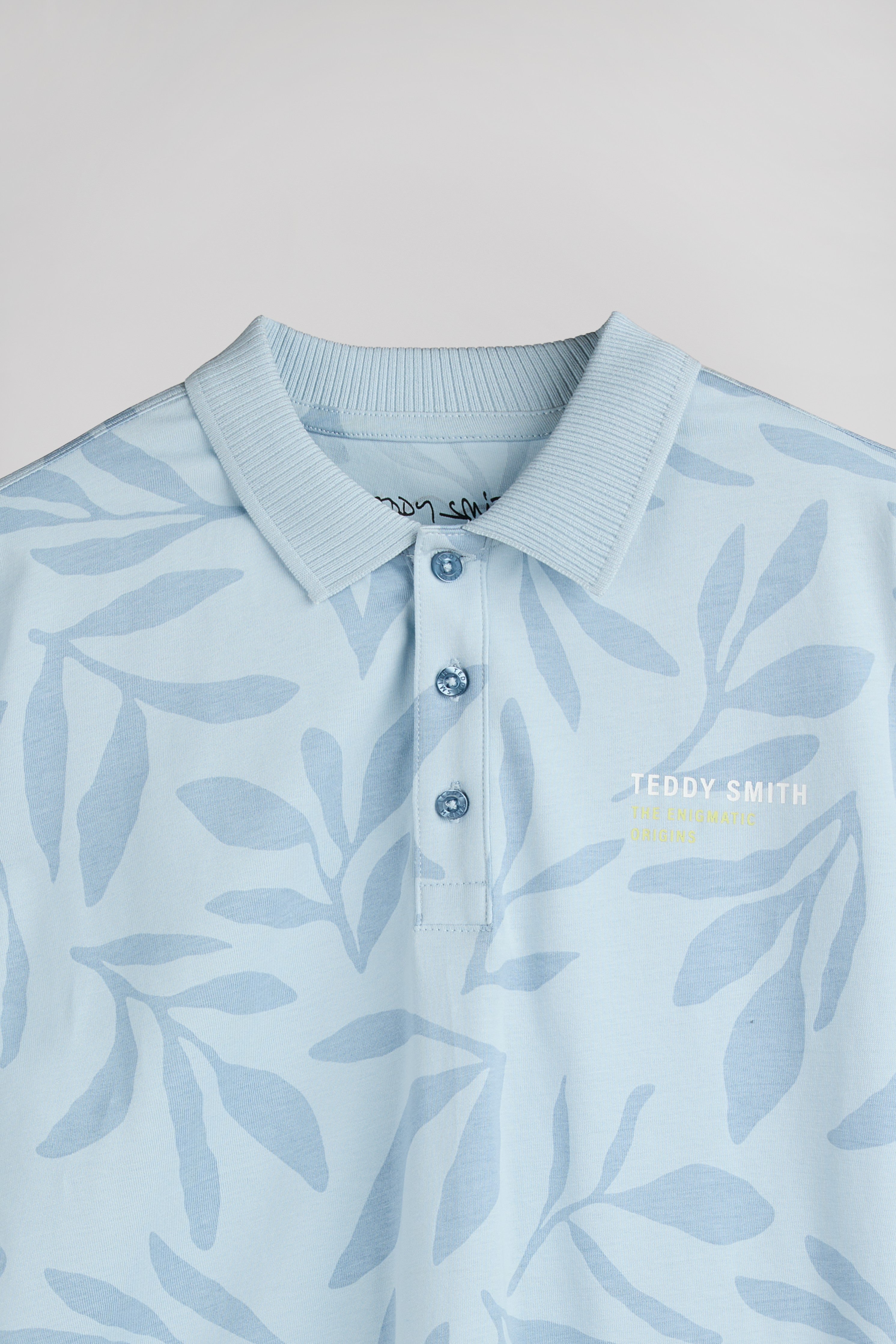 Teddy Smith P-Ares MC JR polo floral bleu pastel garçon