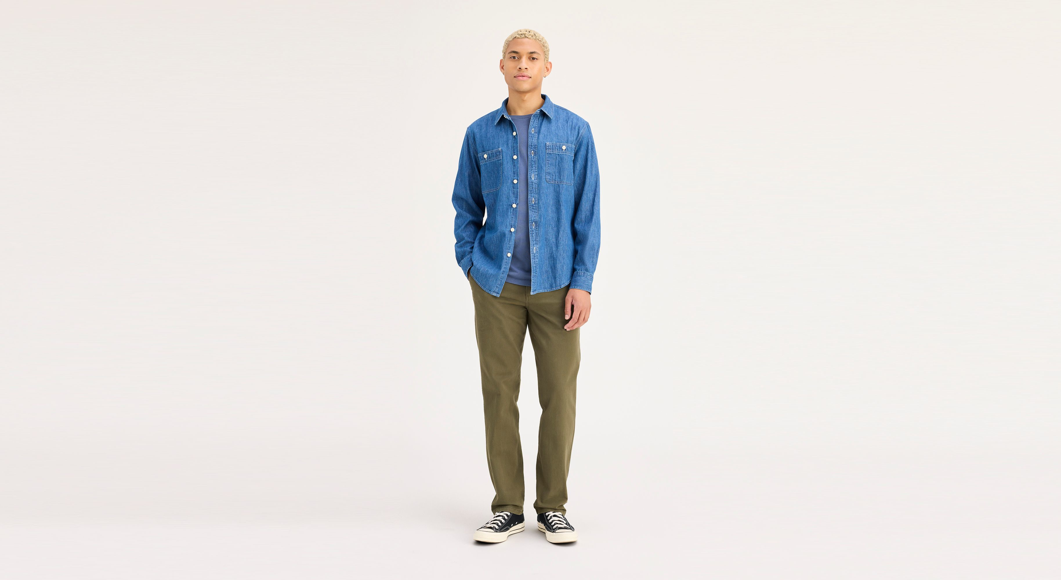 Dockers Ultimate Slim Fit chino vert olive stretch