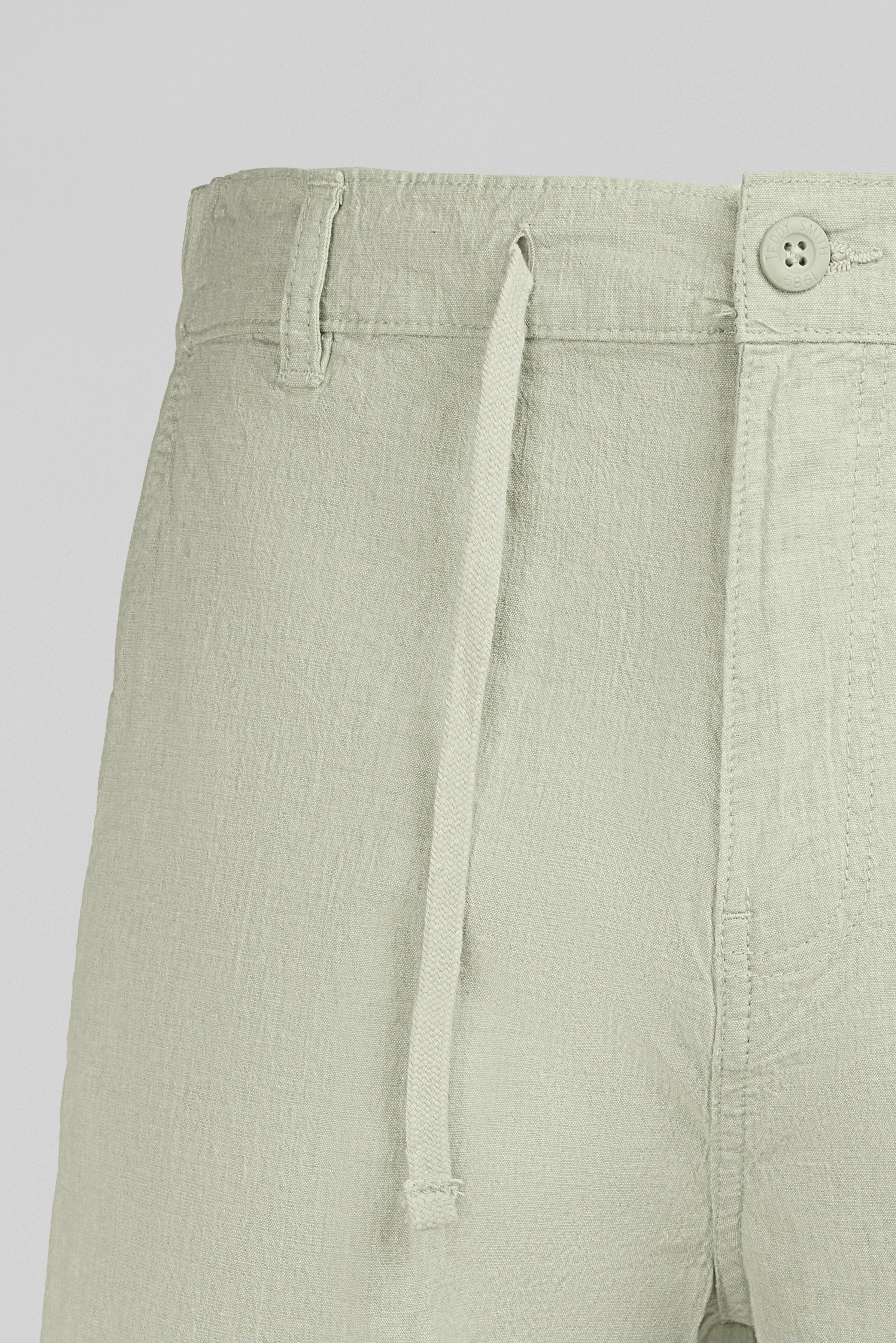 Teddy Smith S-Linen Chino short lin coton vert sauge