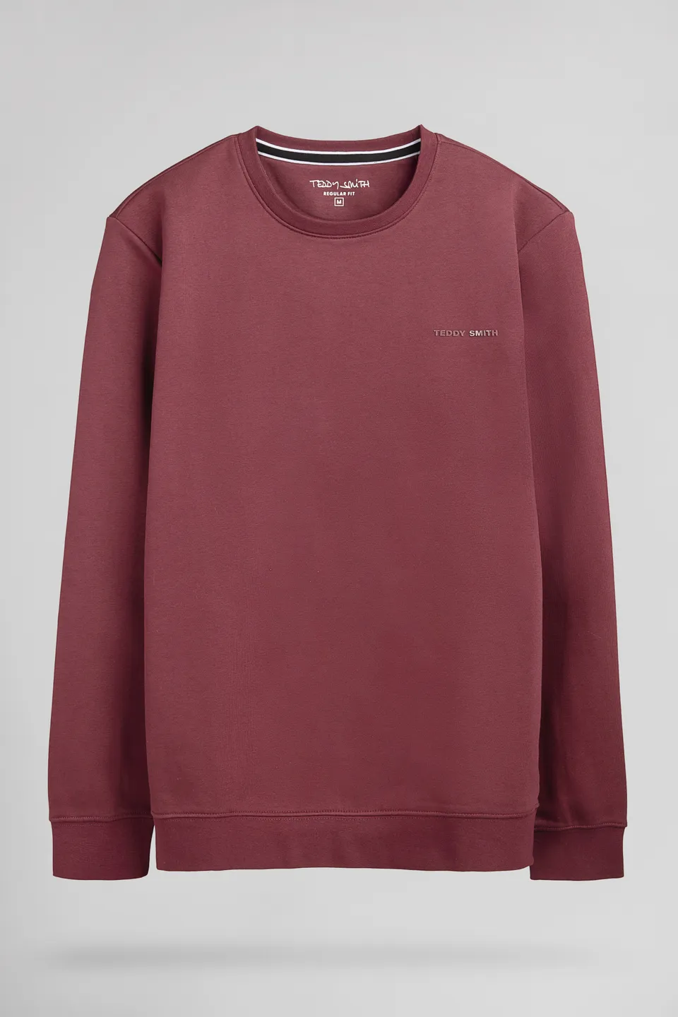 Teddy Smith S-Nark sweat col rond framboise foncé homme