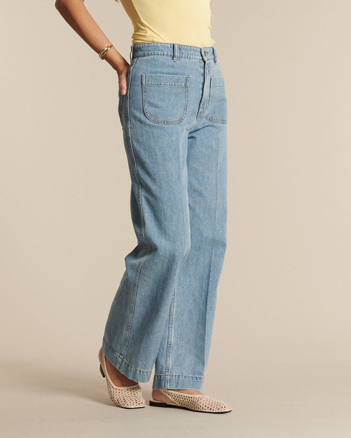 Labdip Samuel IN 22 jean taille haute past blue