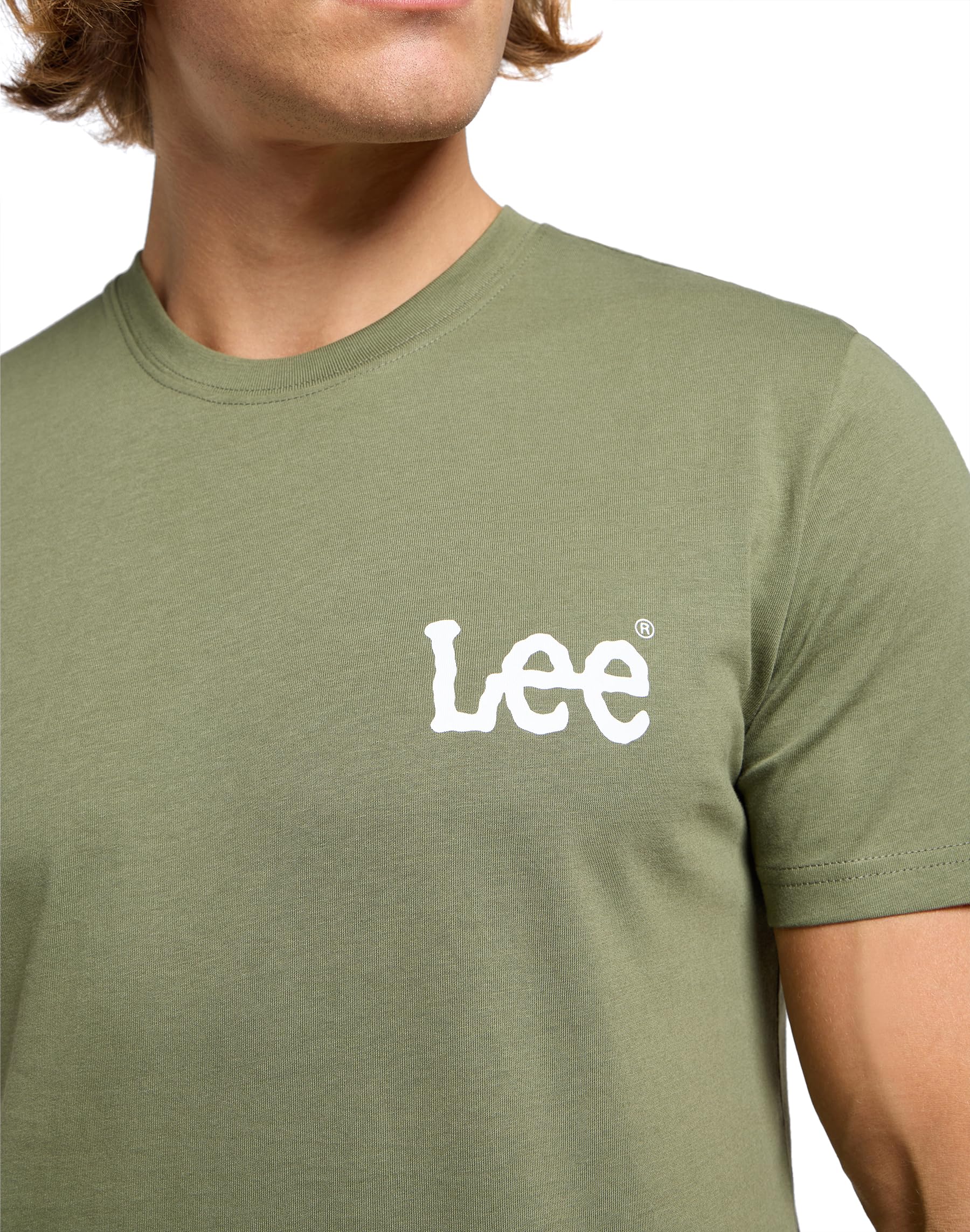 Lee Medium Wobbly Lee Tee t-shirt homme olive grove coton