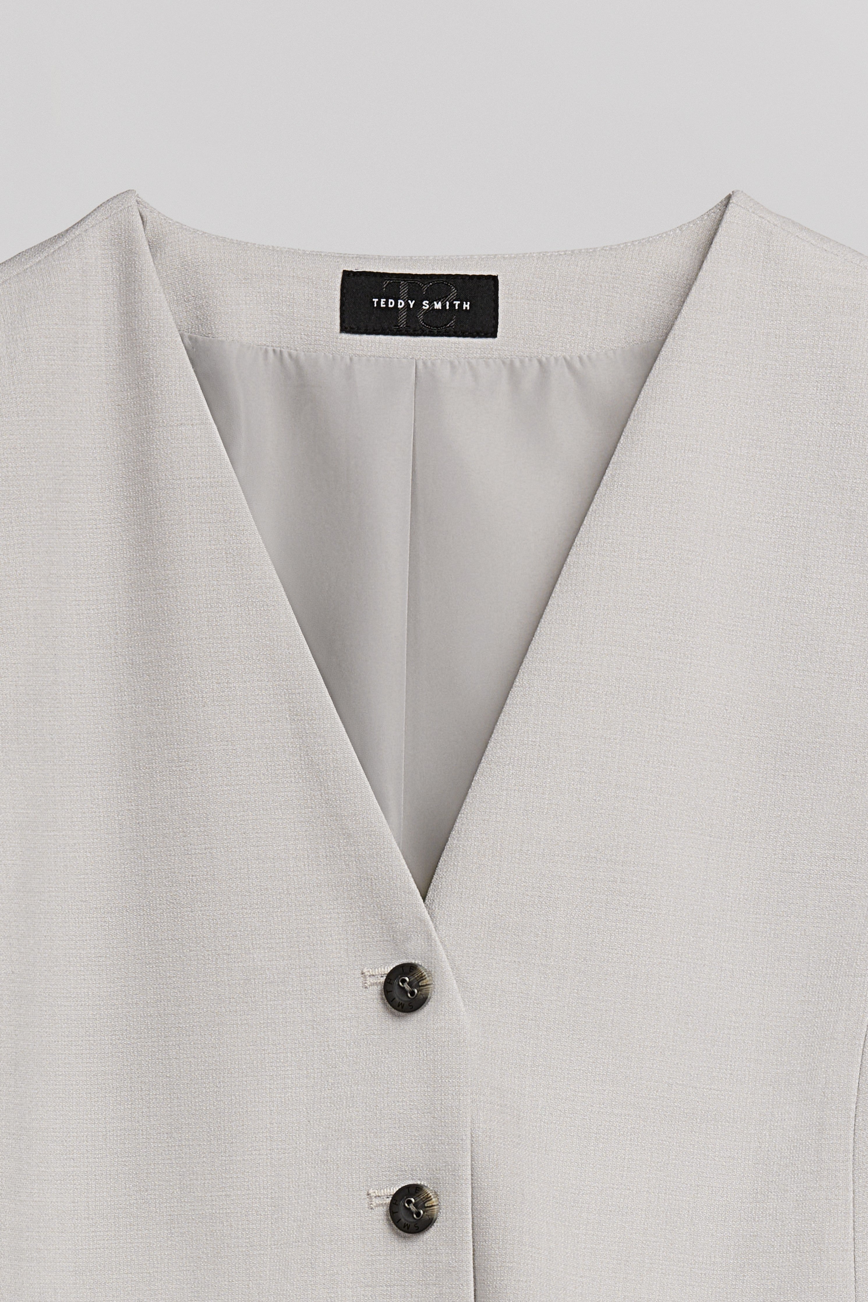 Teddy Smith G-Wild gilet tailleur blanc mélangé col V