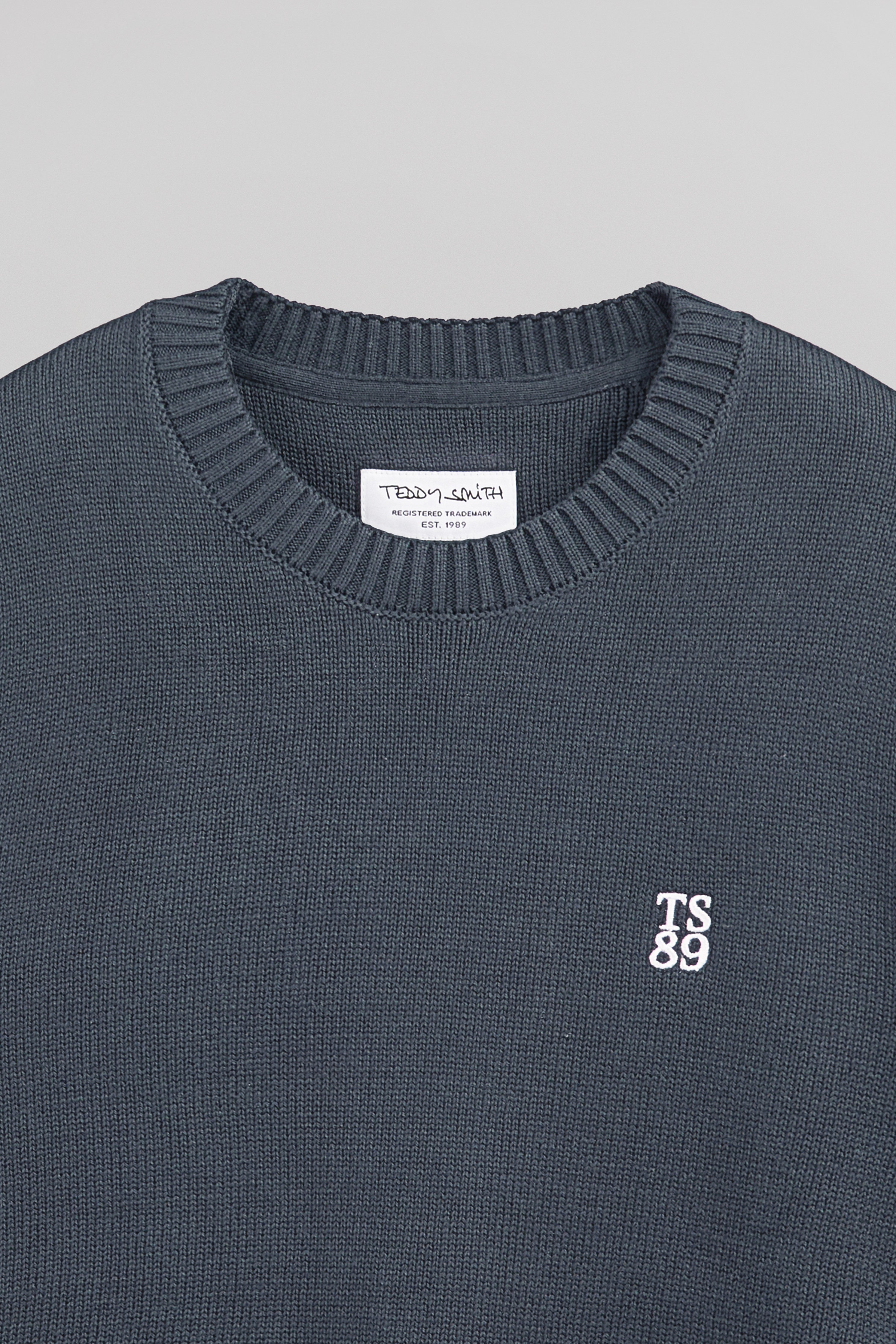 Teddy Smith P-Jimmy pull gris météore col rond