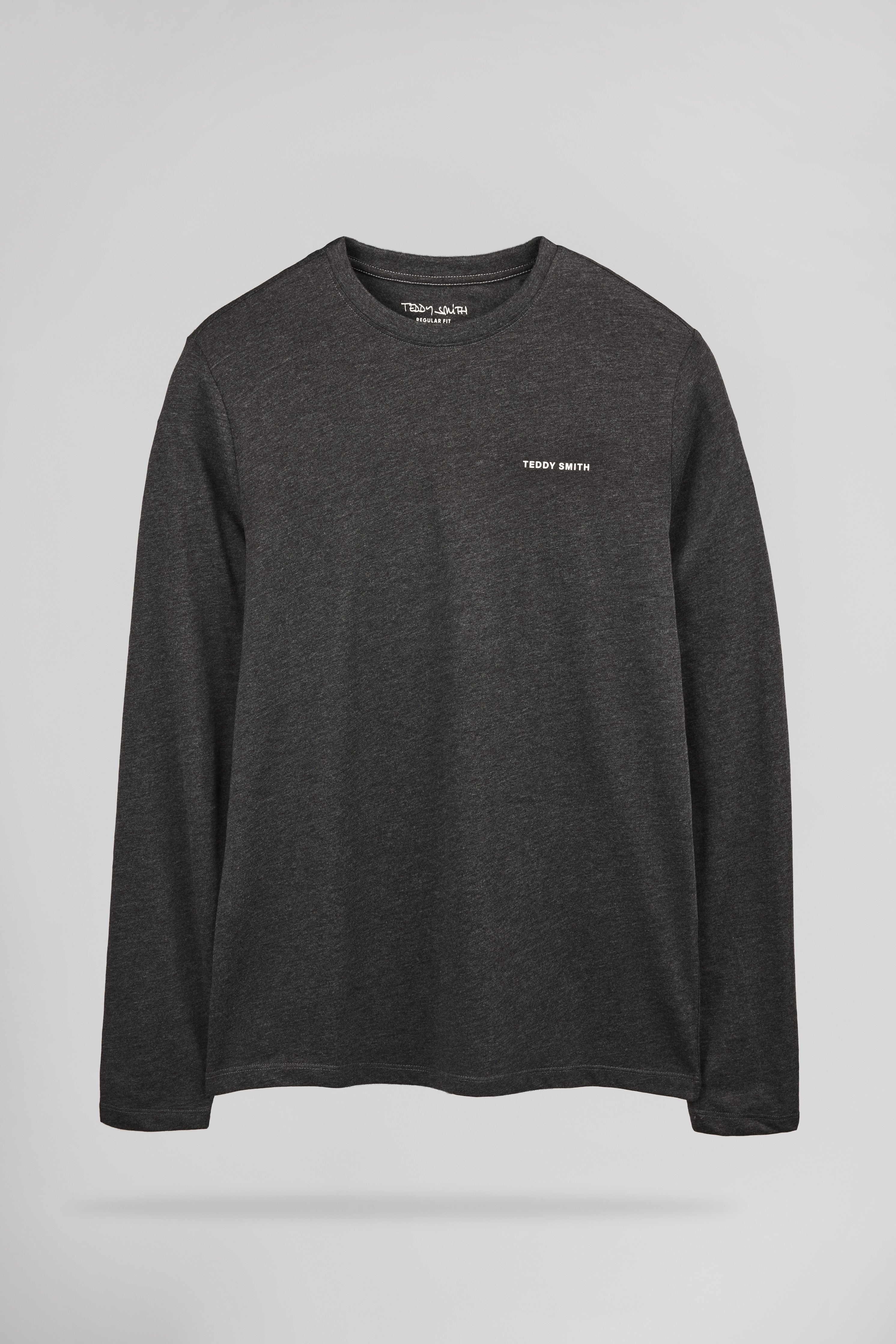 Teddy Smith The Tee 2 ML t-shirt homme anthracite chiné