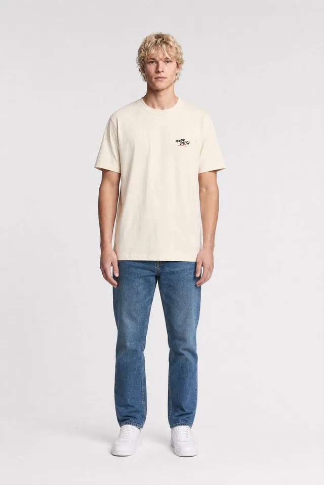 Teddy Smith T-Bigben MC T-shirt homme ample crème graphique