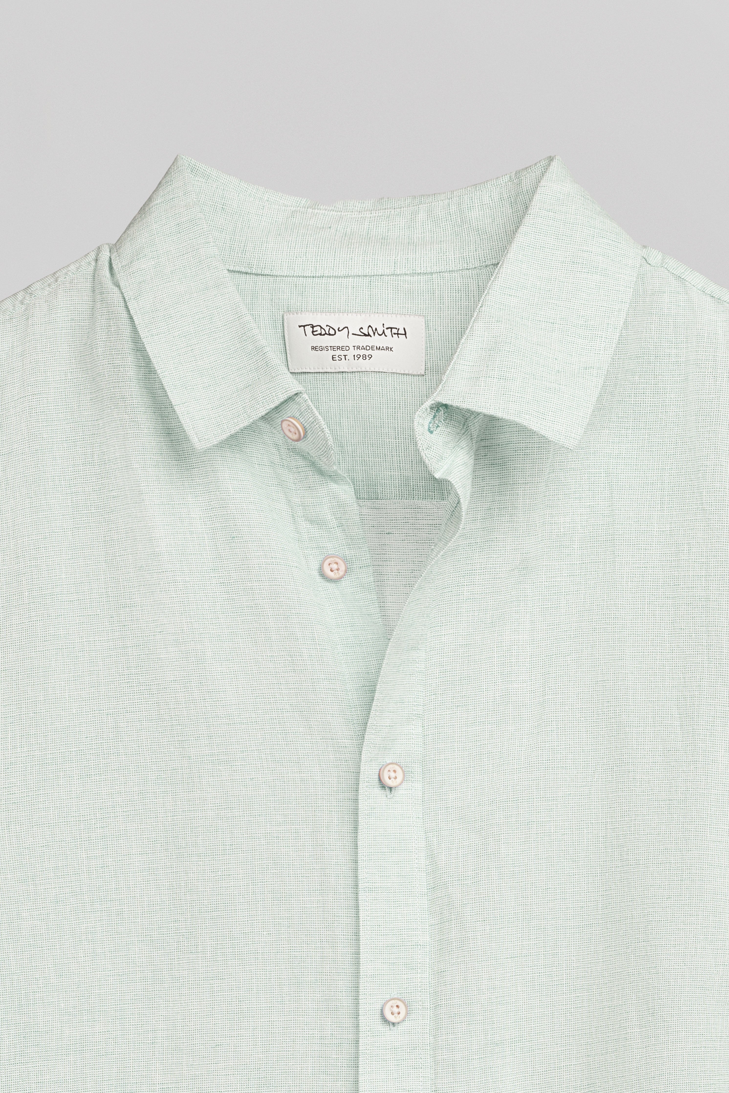 Teddy Smith C-Pietro MC chemise menthol lin coton