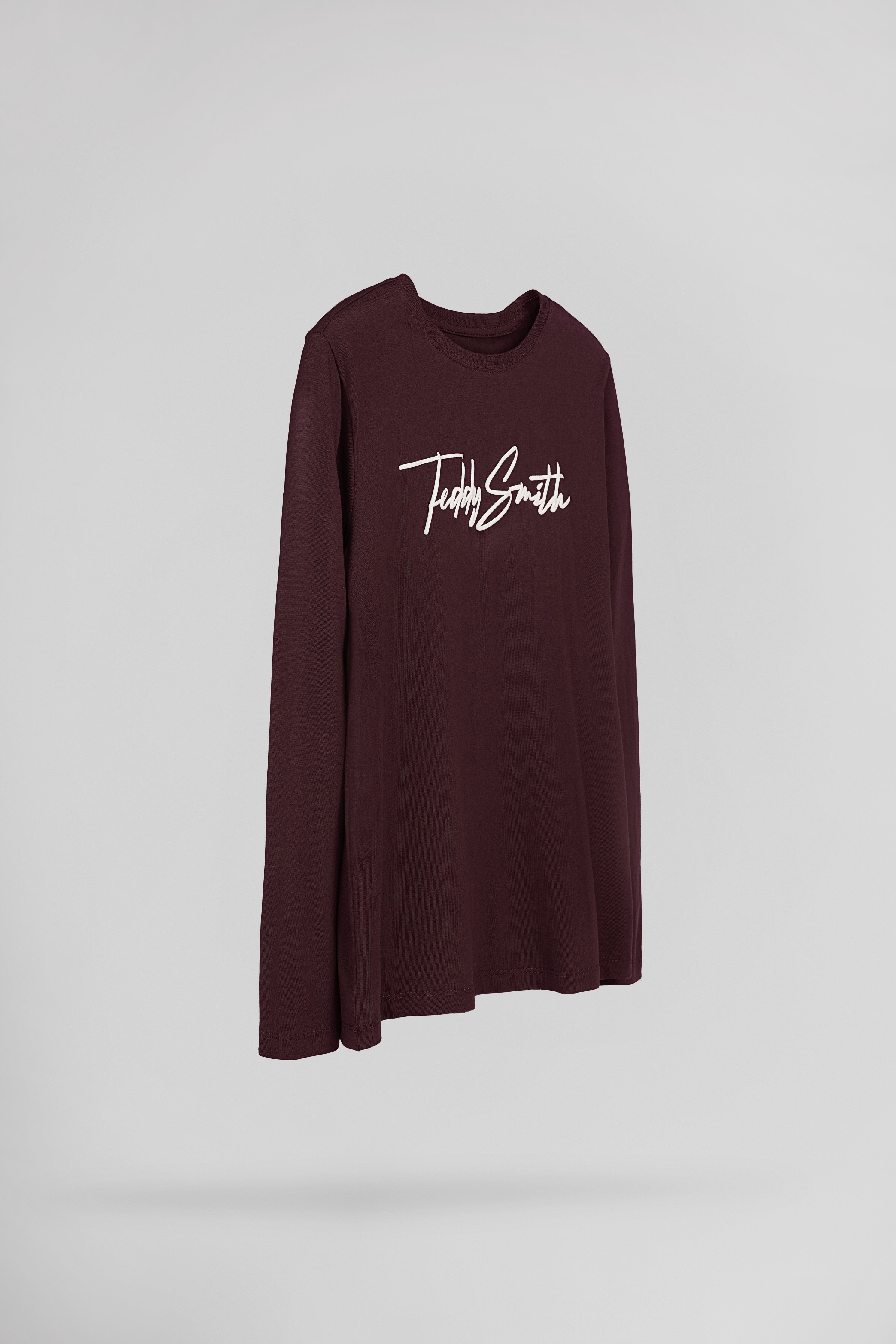 Teddy Smith T-Evan ML t-shirt bordeaux foncé garçon