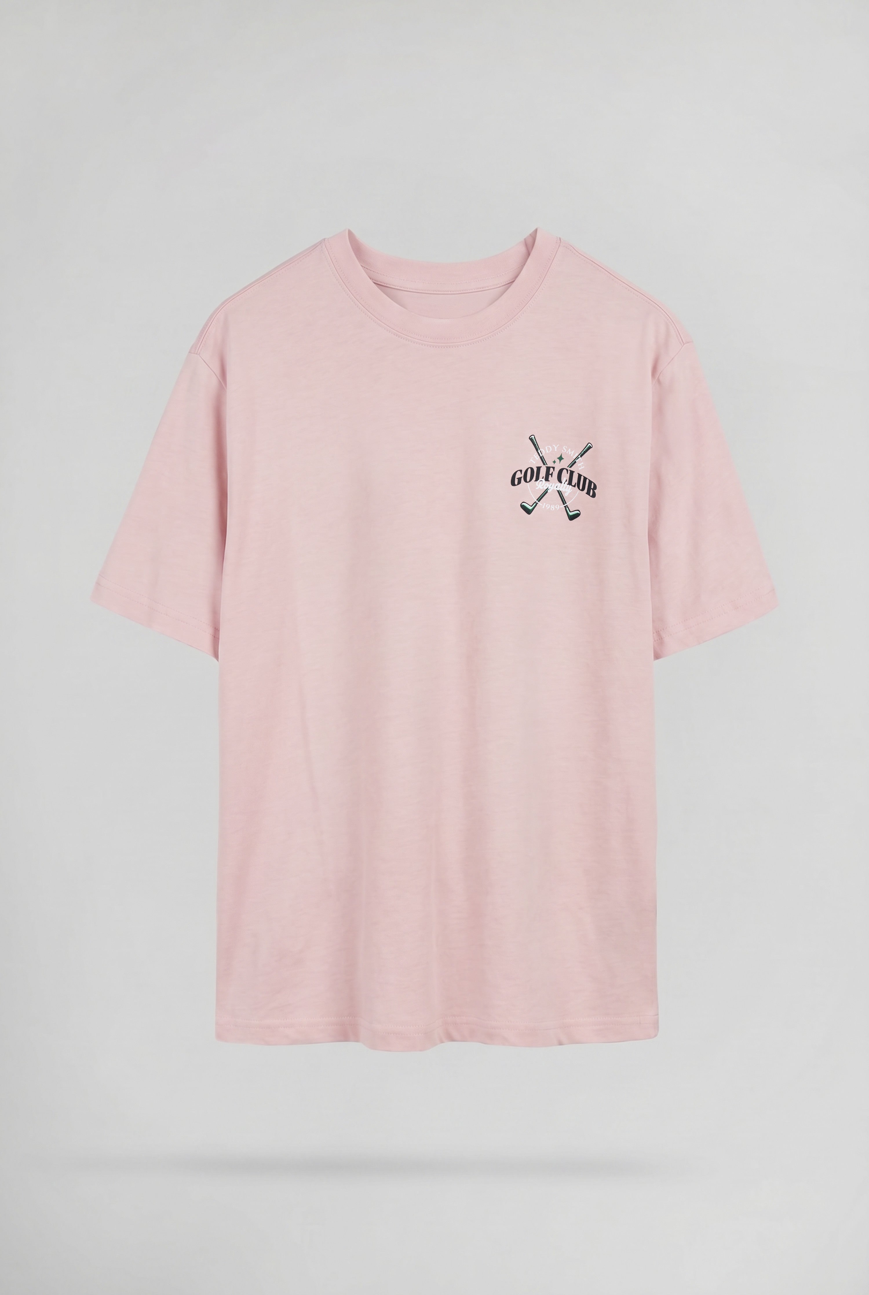 Teddy Smith T-Damien MC t-shirt ample rose pastel homme