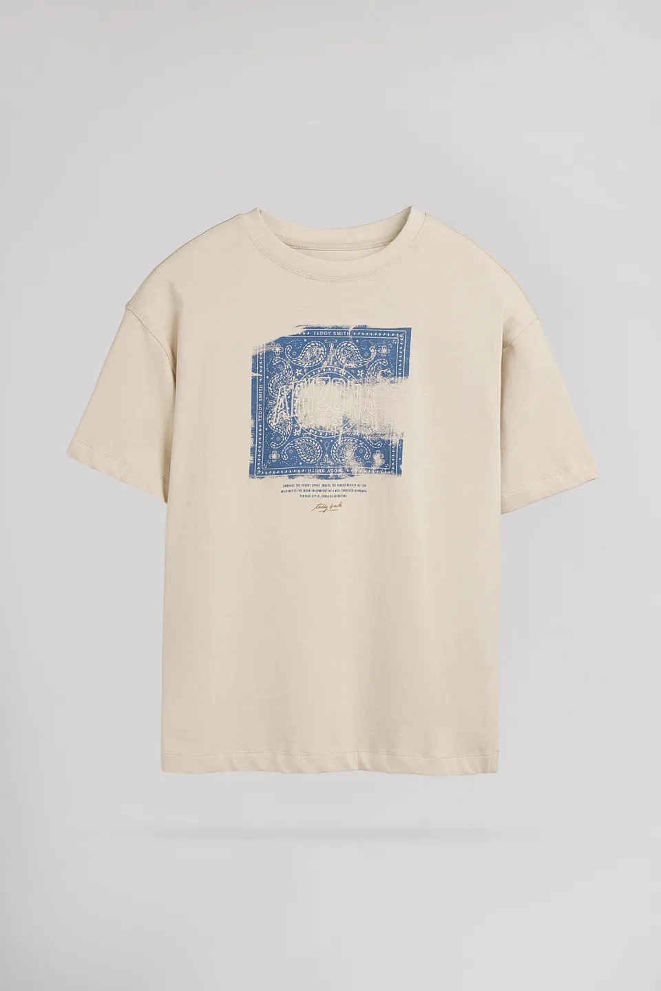 Teddy Smith T-Rond t-shirt beige clair coton 8 ans