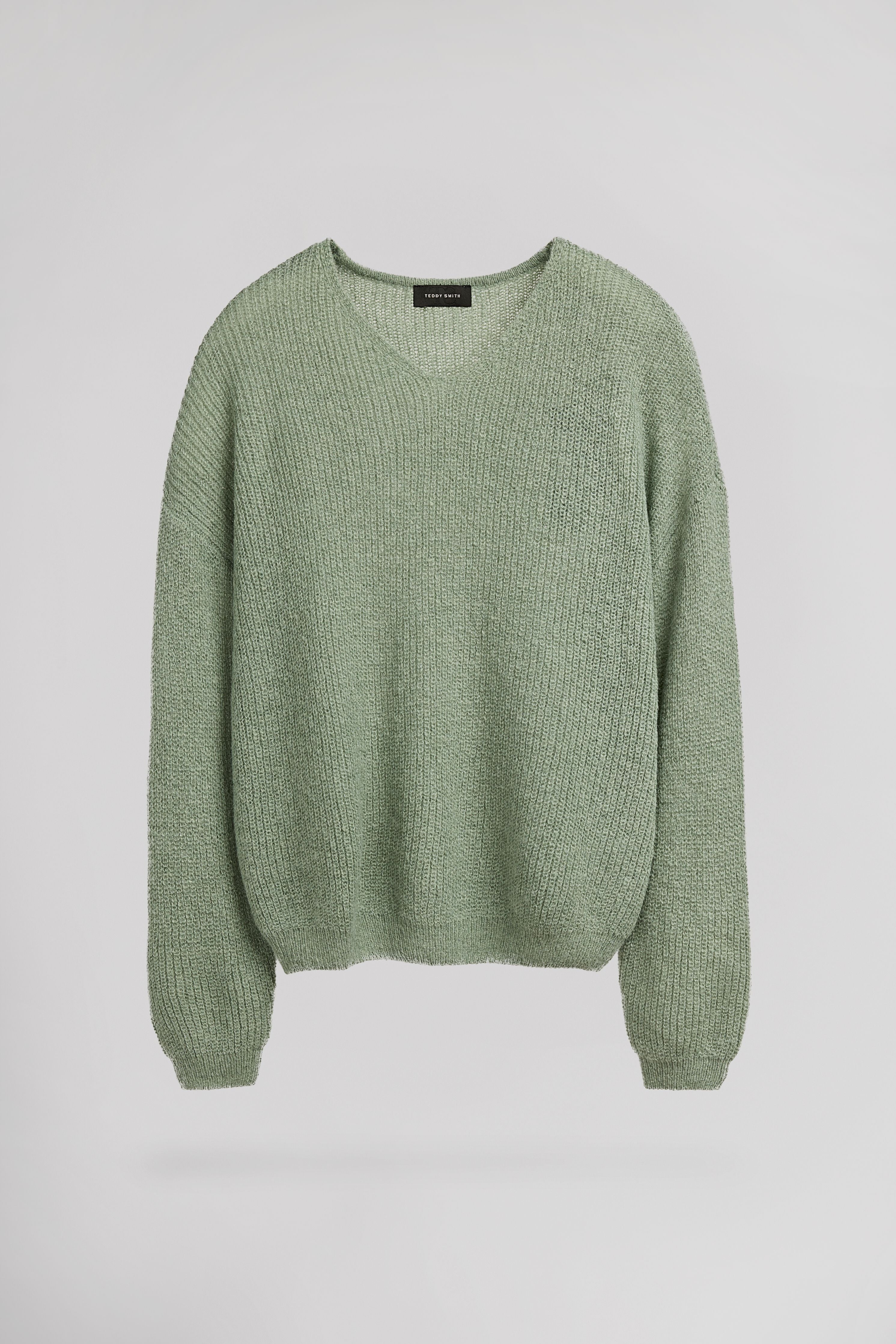 Teddy Smith P-Mag JR pull col V vert iceberg laine