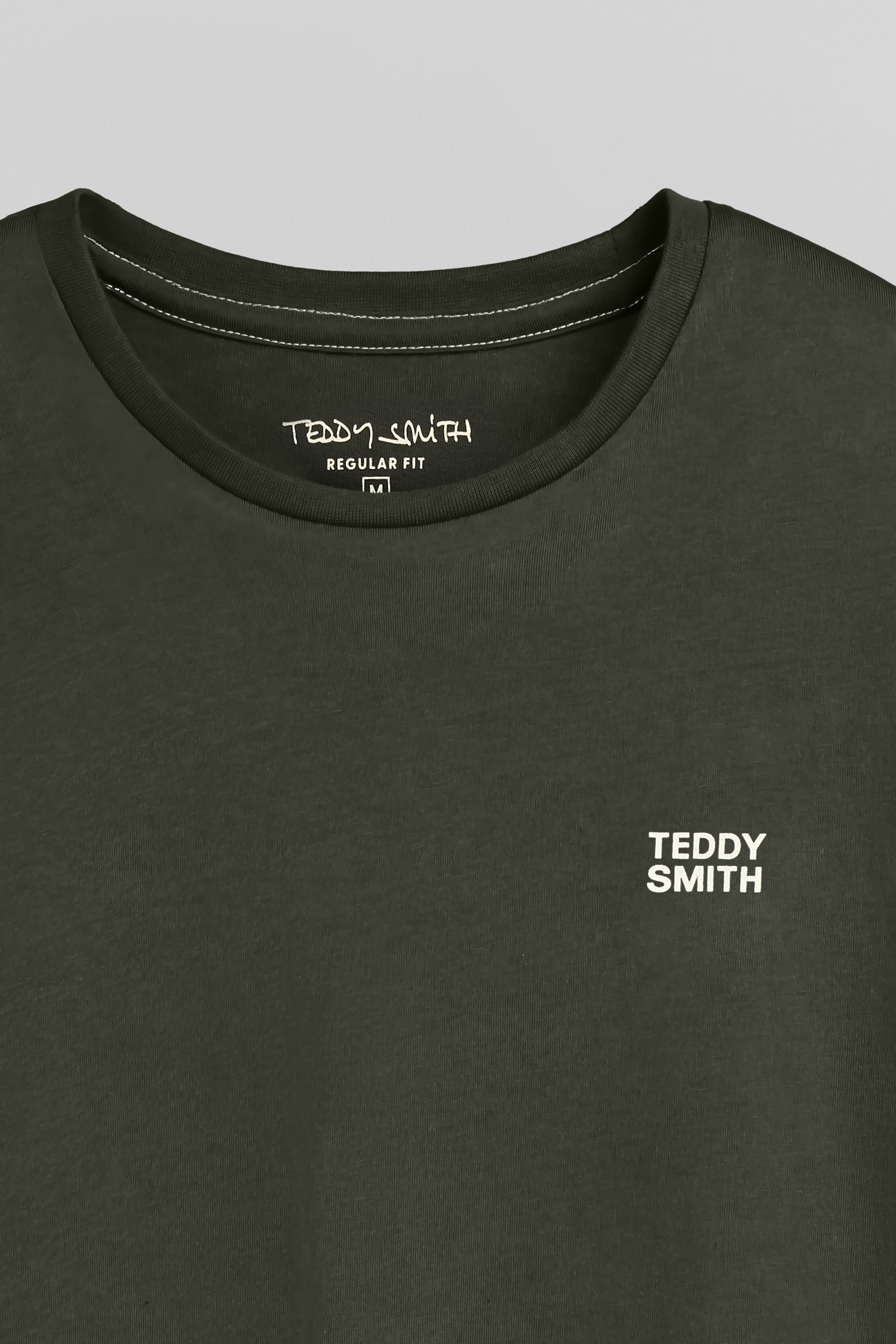 Teddy Smith The Tee 1 MC t-shirt kaki coton col rond