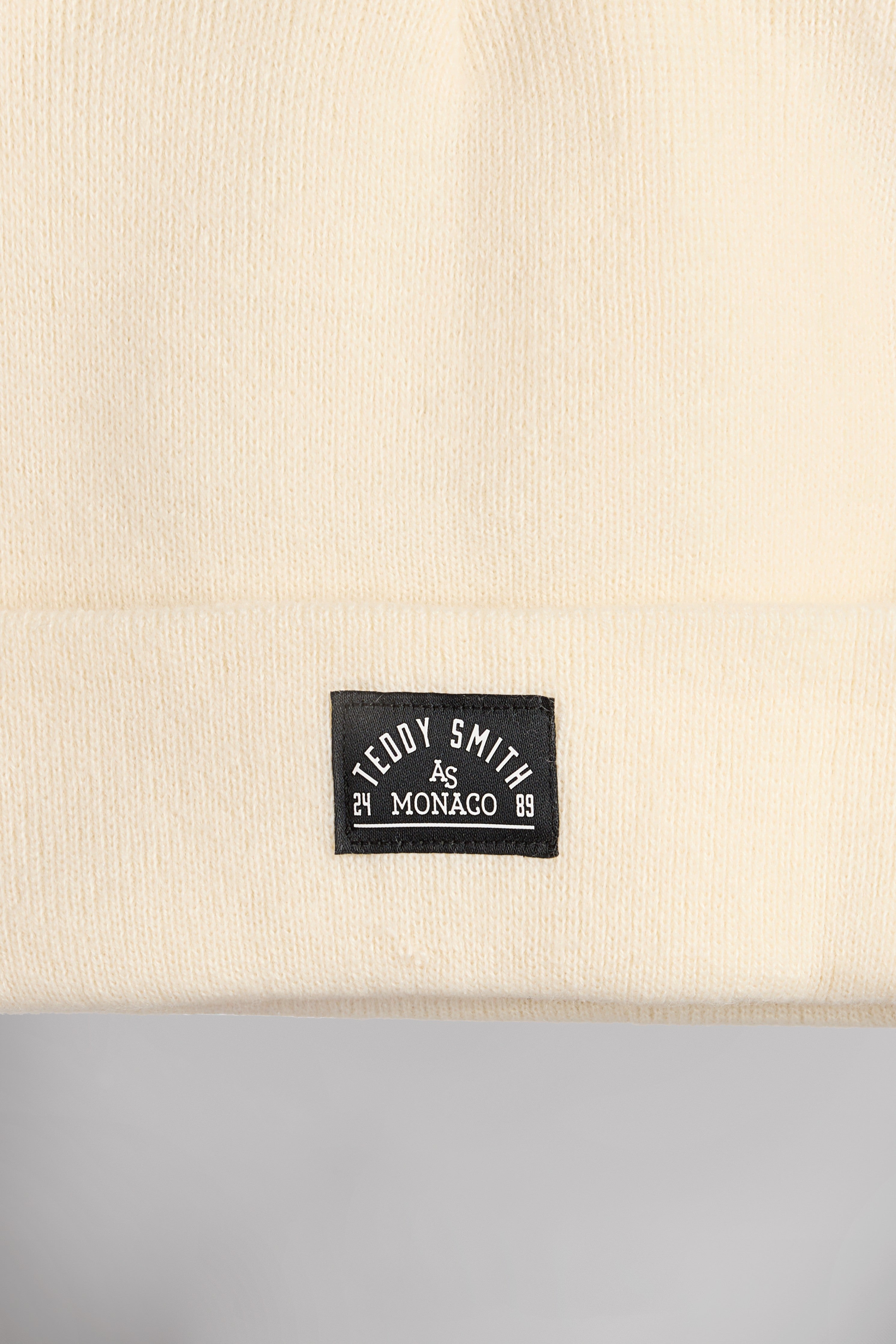 Teddy Smith B-Ferdi bonnet cream maille côtelée AS Monaco