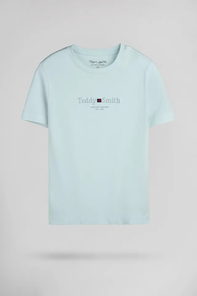 Teddy Smith T-Jim MC JR t-shirt garçon bleach menthol coton