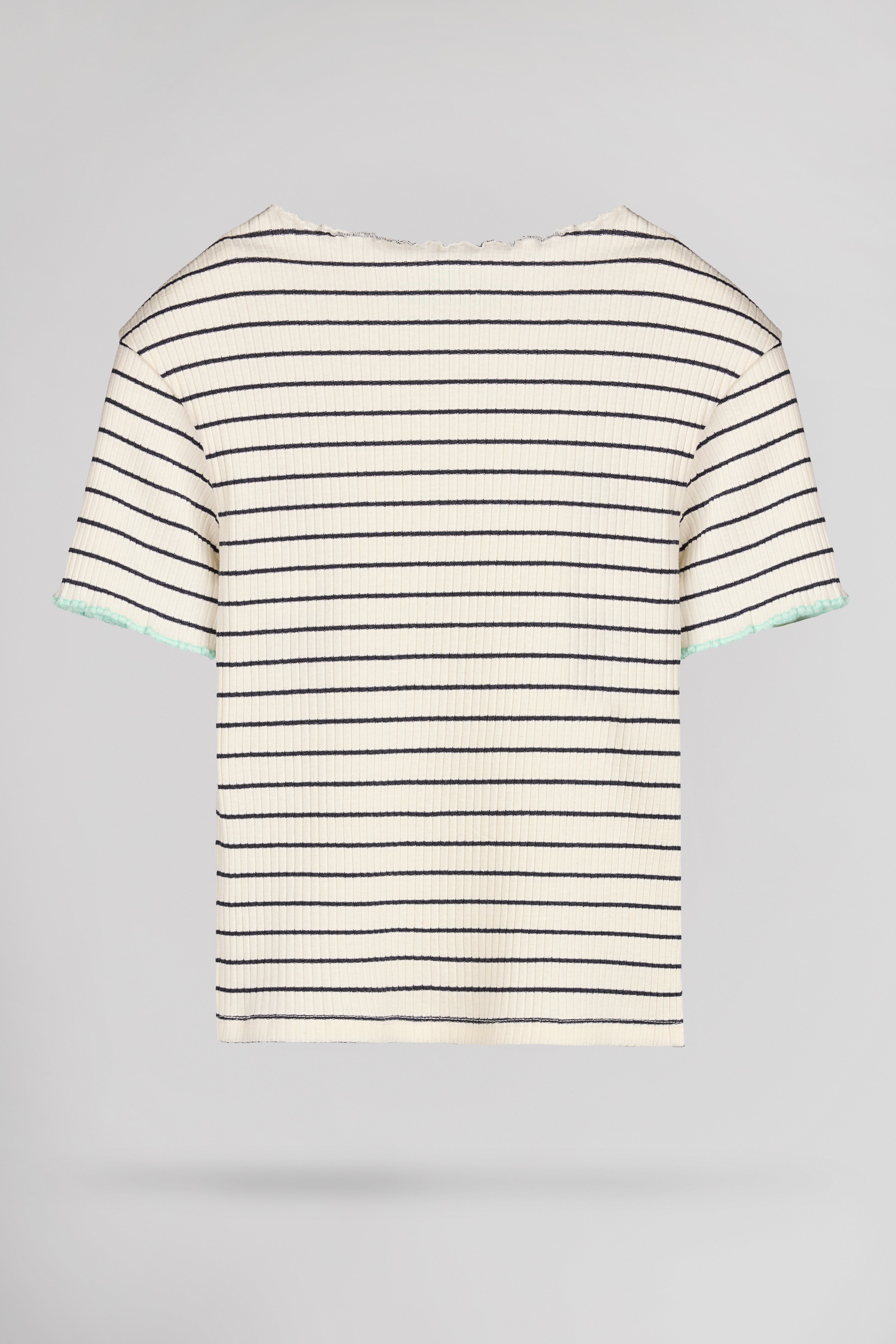Teddy Smith T-Ray T-shirt fille bleu marine rayé côtelé
