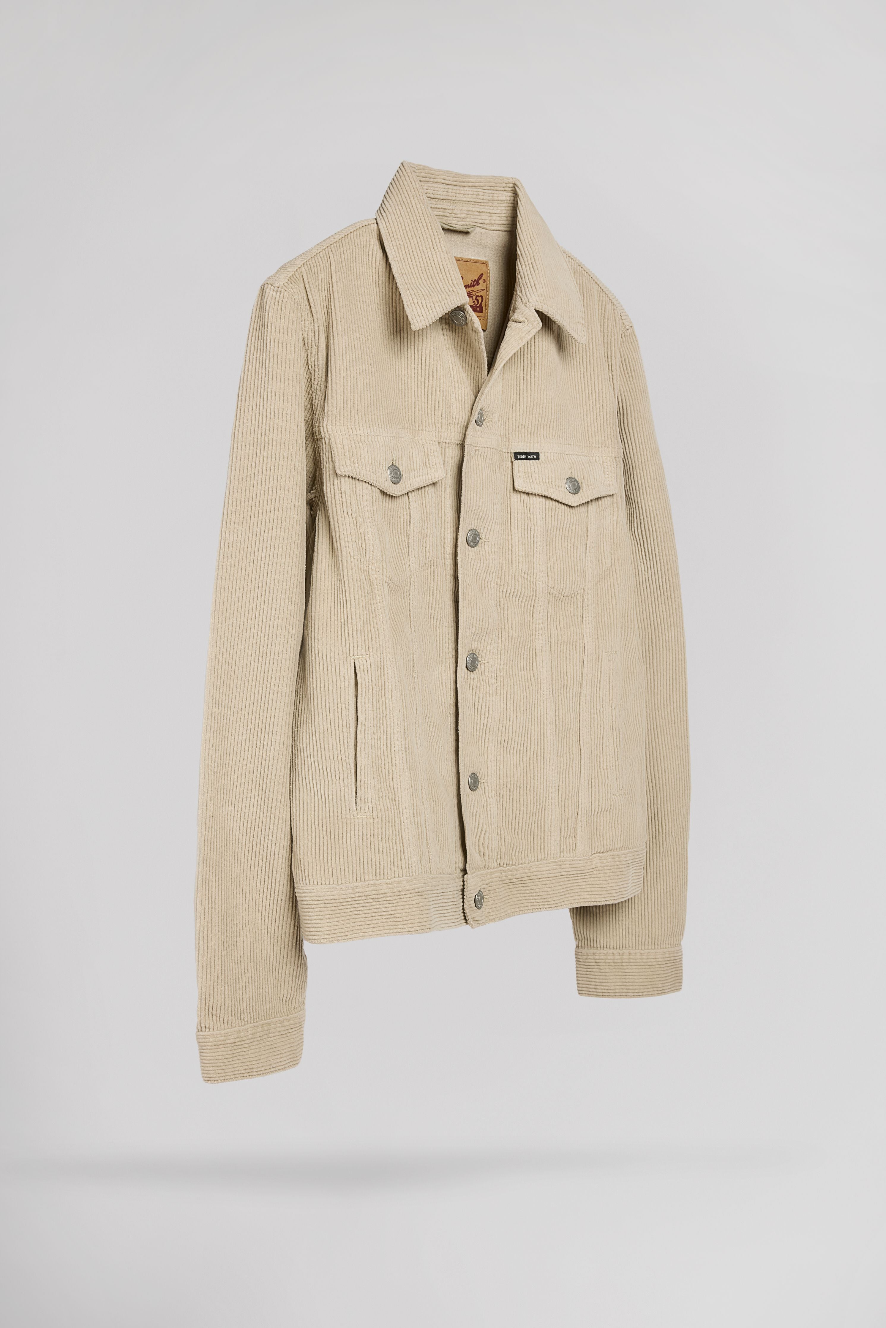 Teddy Smith Randall Velours veste beige droite coton