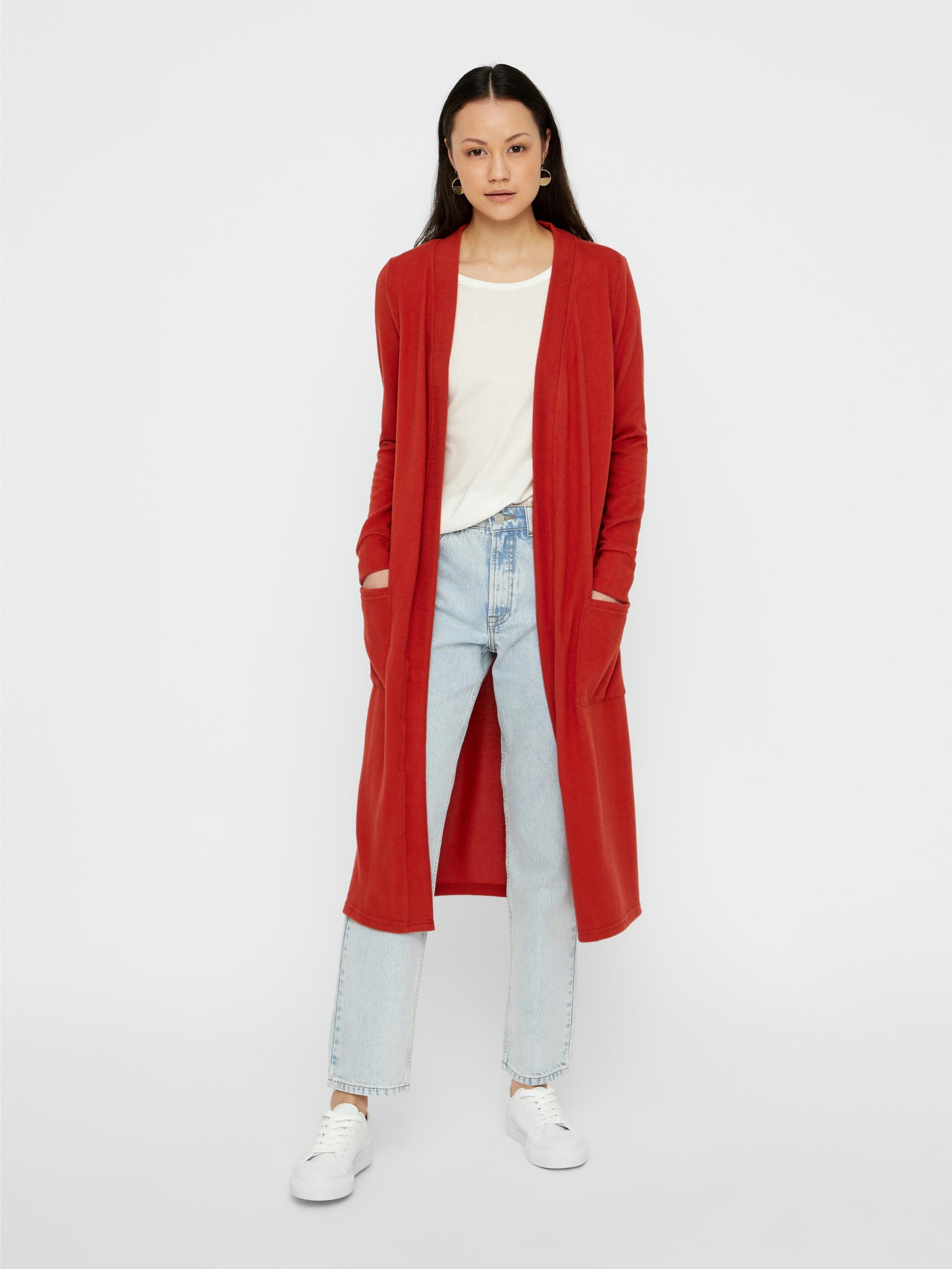 Noisy May cardigan long ouvert brossé