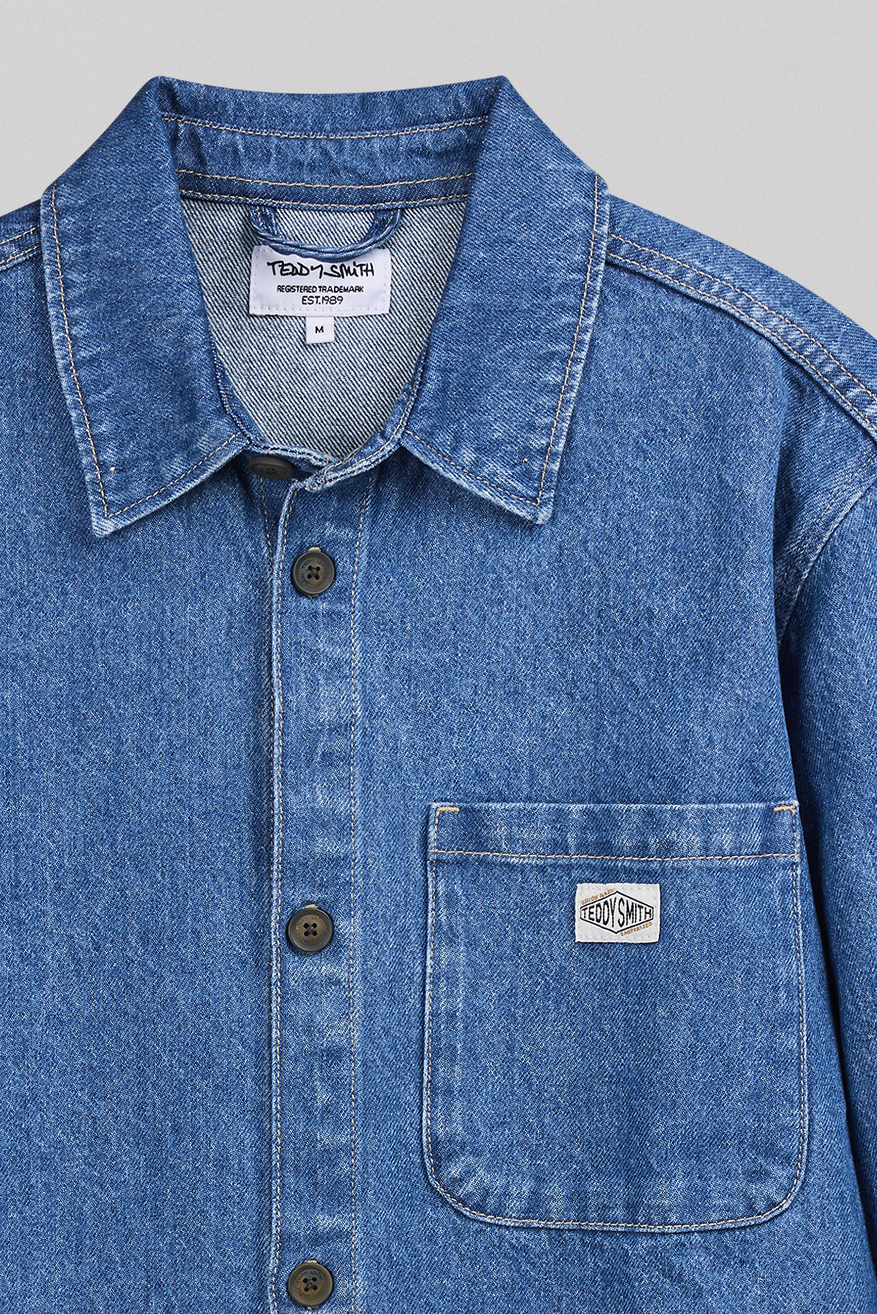 Teddy Smith C-Grant chemise denim homme vintage indigo coton