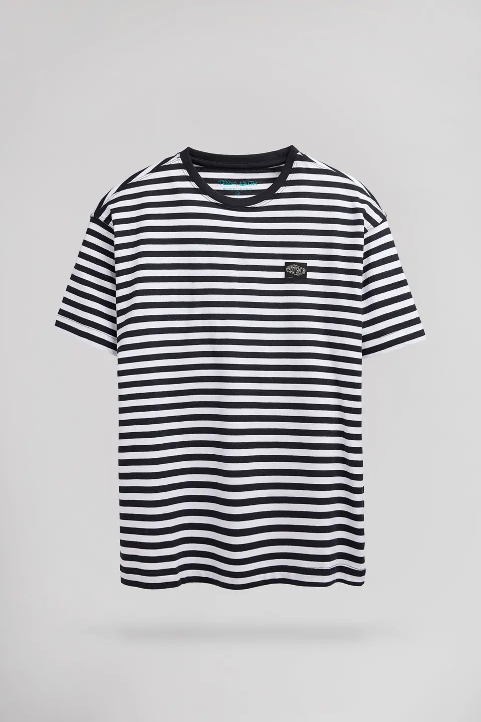 TEDDY SMITH T-STRY MC JR t-shirt rayé bleu marine garçon