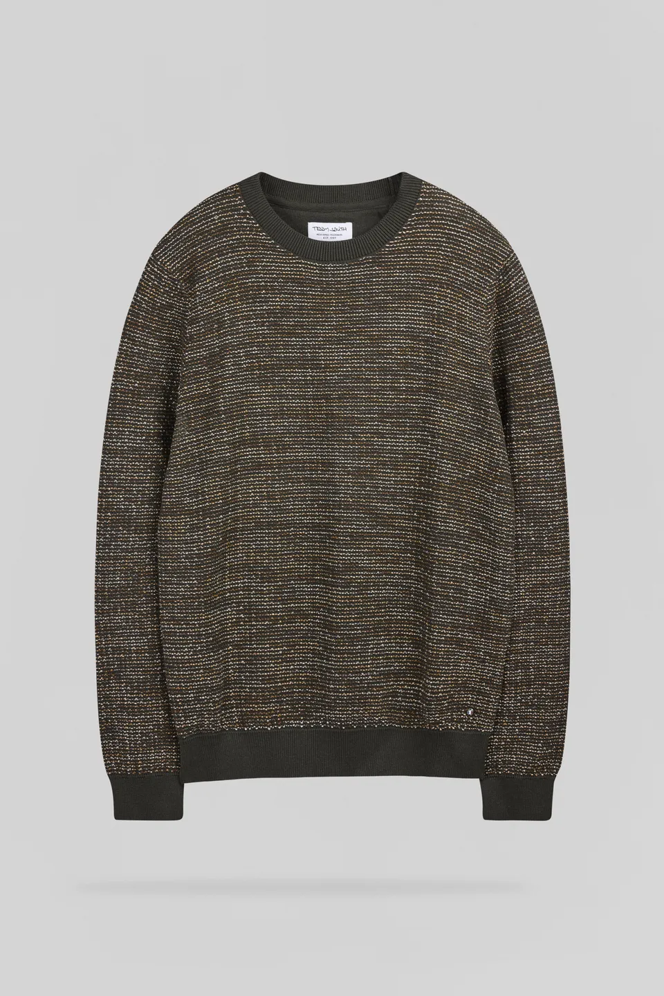 Teddy Smith P-Milan 2 pull kaki col rond homme