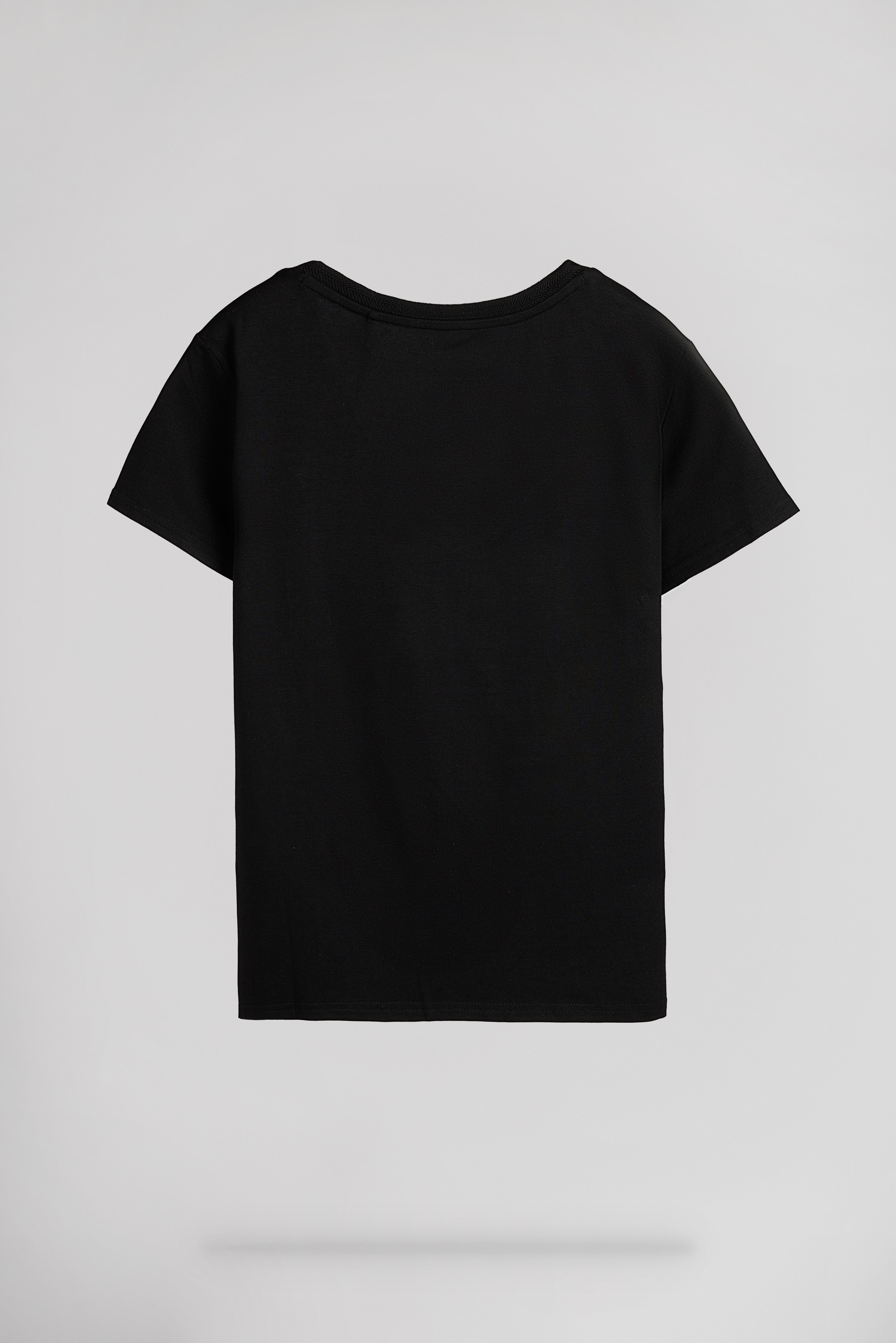 Teddy Smith T-Mia MC t-shirt col V noir coton modal