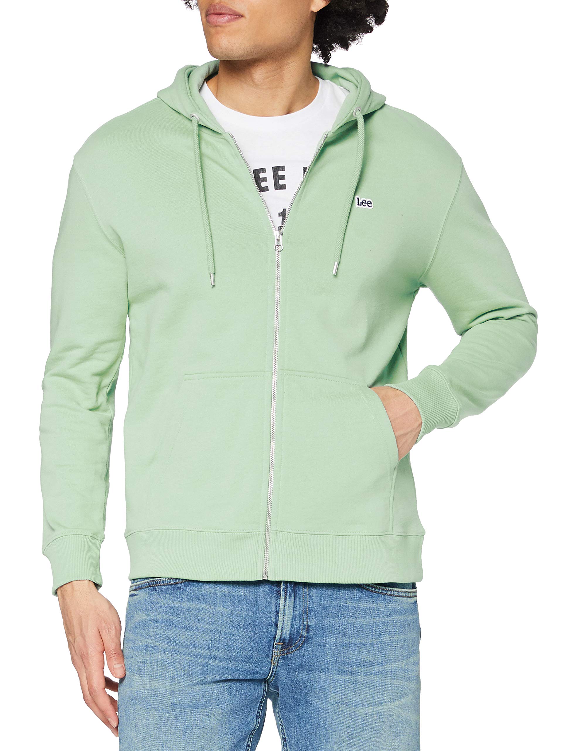 Lee Basique sweat homme noir à capuche zippée