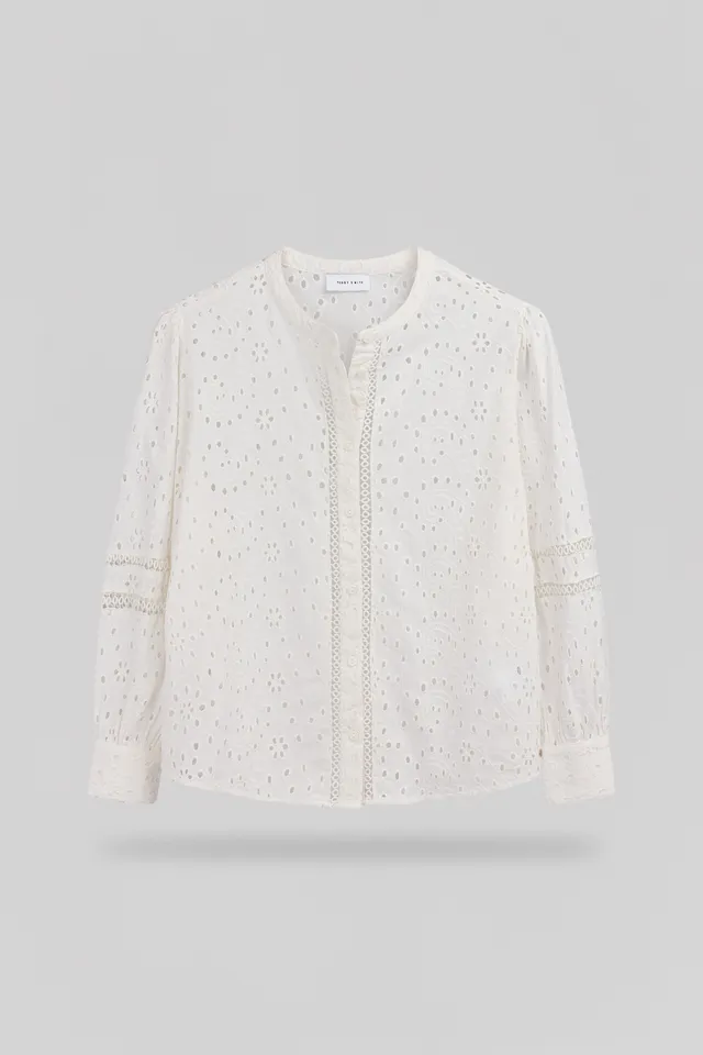 Teddy Smith C-Heli chemise brodée blanche femme