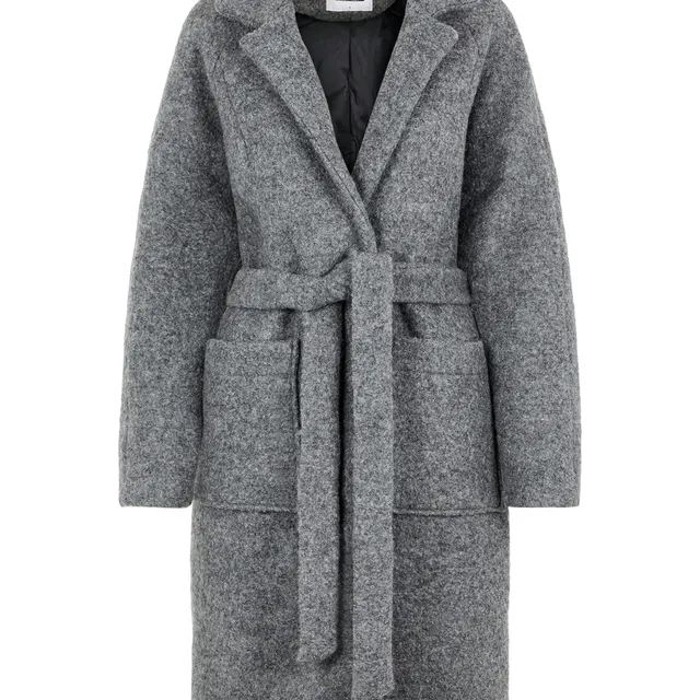 Noisy May manteau long laine ceinturé