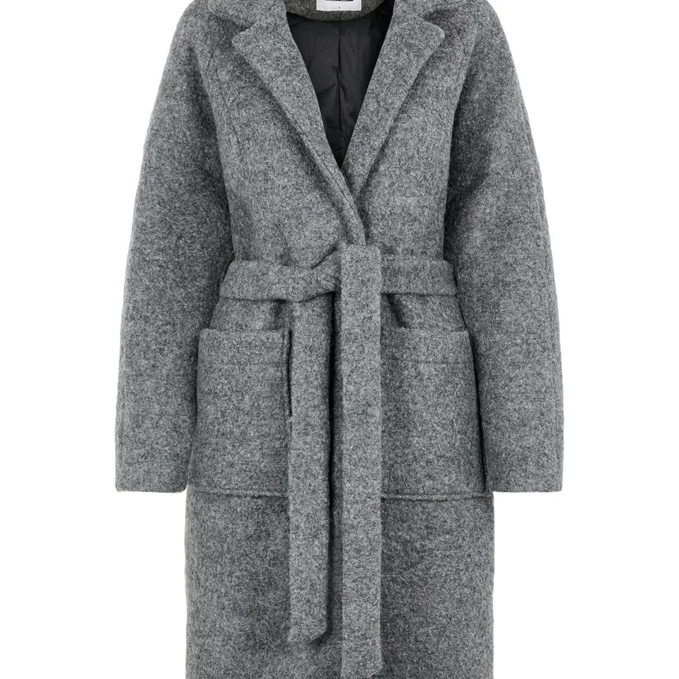Noisy May manteau long laine ceinture taille lâche