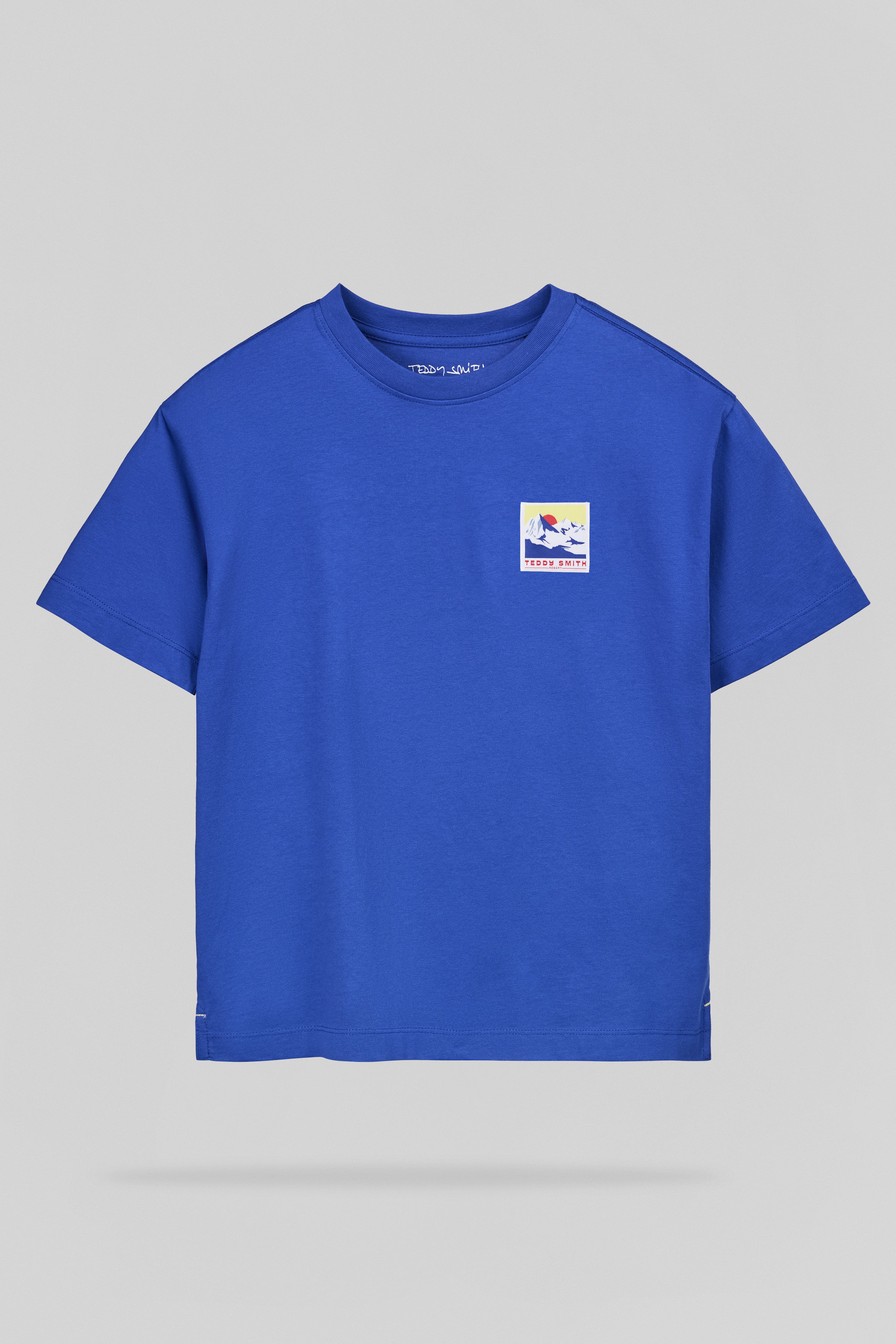 Teddy Smith T-Mountain t-shirt garçon bleu pep's coton
